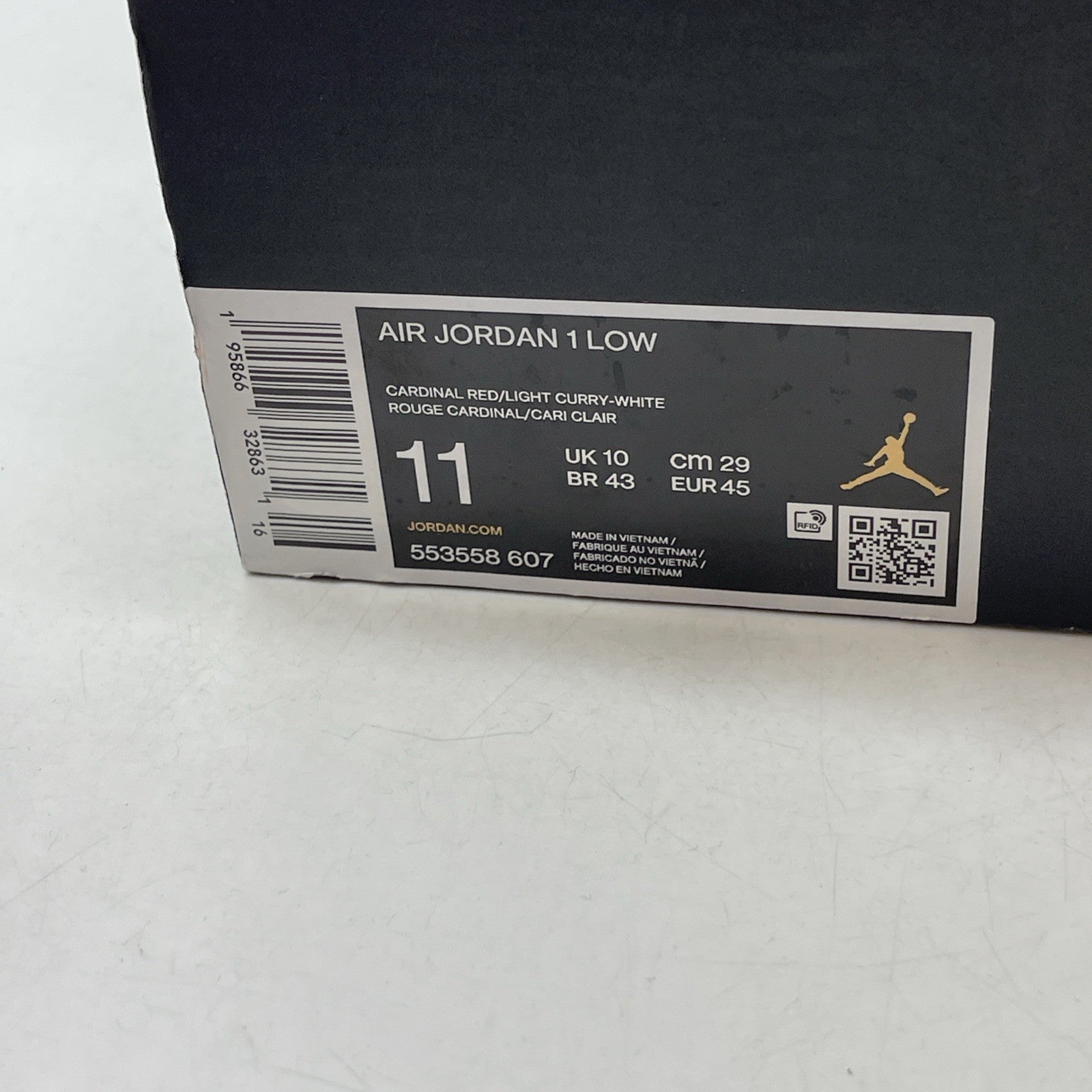 Size 11 - Air Jordan 1 Low Cardinal Red 2022 (553558-607)