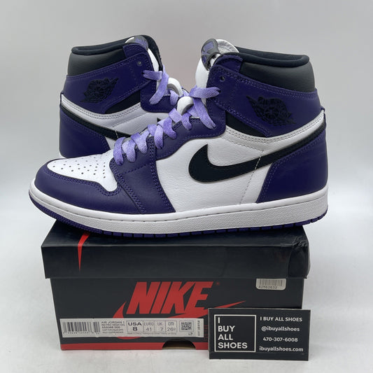 Size 8 - Air Jordan 1 Retro OG High Court Purple 2.0 (555088-500)