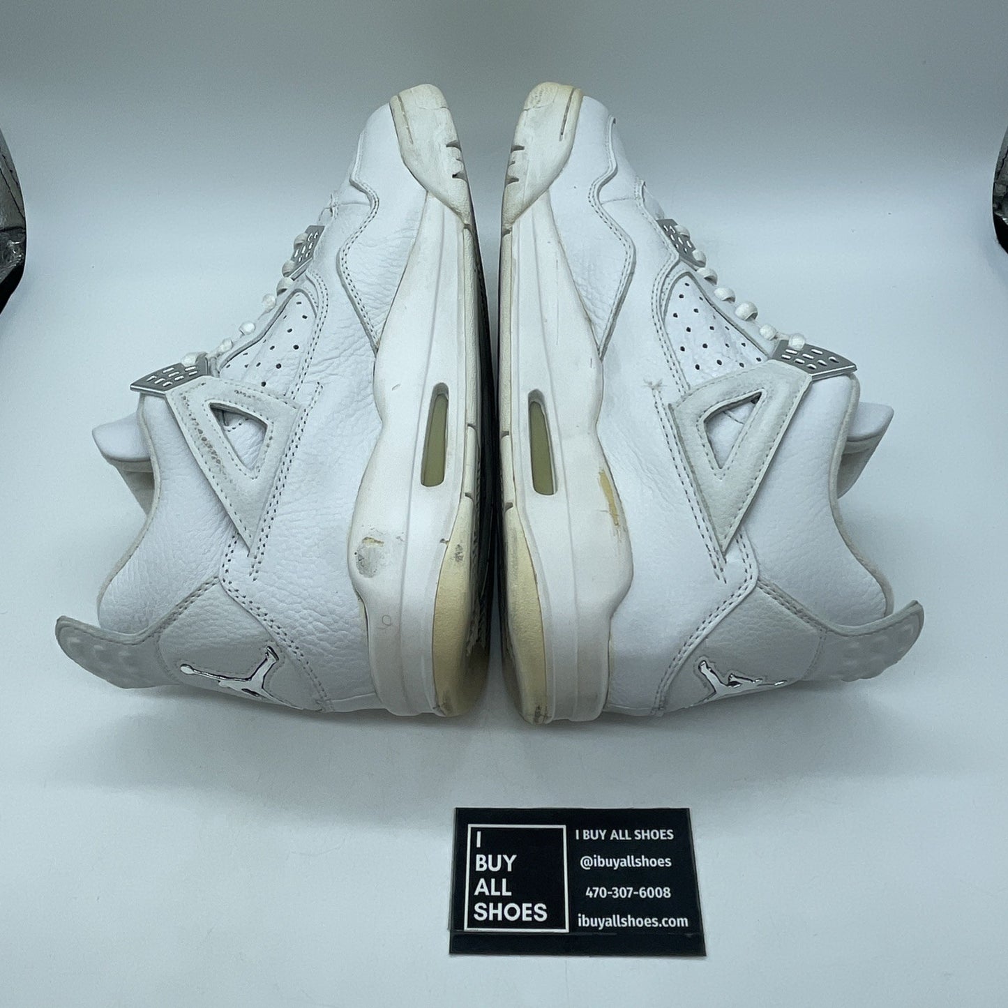Size 13 - Air Jordan 4 Retro+ 2000 Bling White Silver Leather (136030-111)