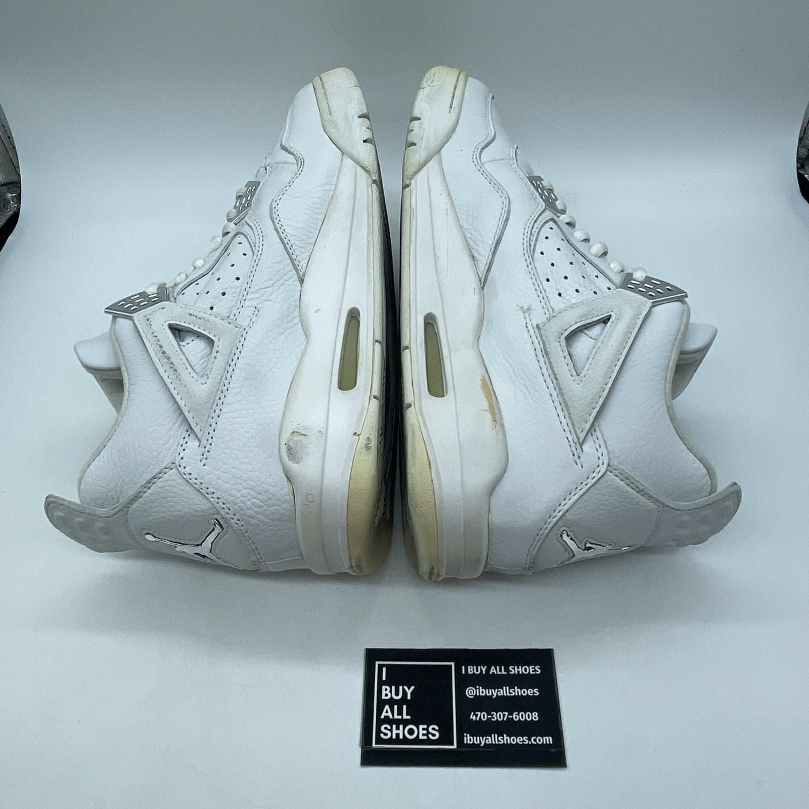 Size 13 - Air Jordan 4 Retro+ 2000 Bling White Silver Leather (136030-111)