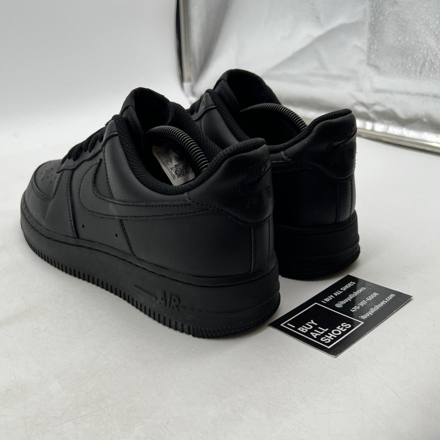 Size 9.5 - Nike Air Force 1 '07 Low Triple Black (CW2288-001)