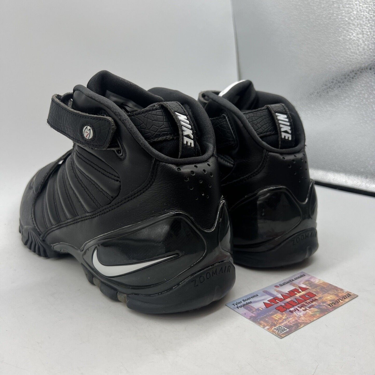 Size 11 - Nike Zoom Vick 3 Retro Triple Black White Leather (832698-002)