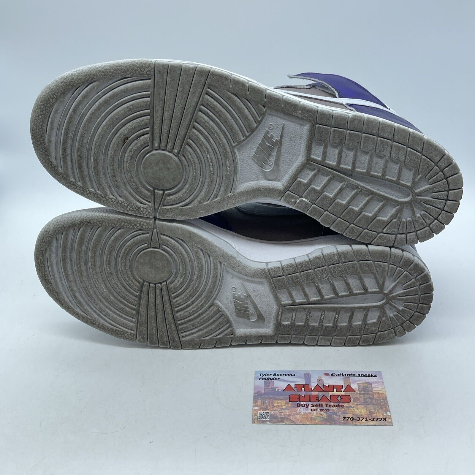 Size 9.5 - Nike Dunk High Blue Skate Shoes Top Perforated Purple (CZ8149-101)