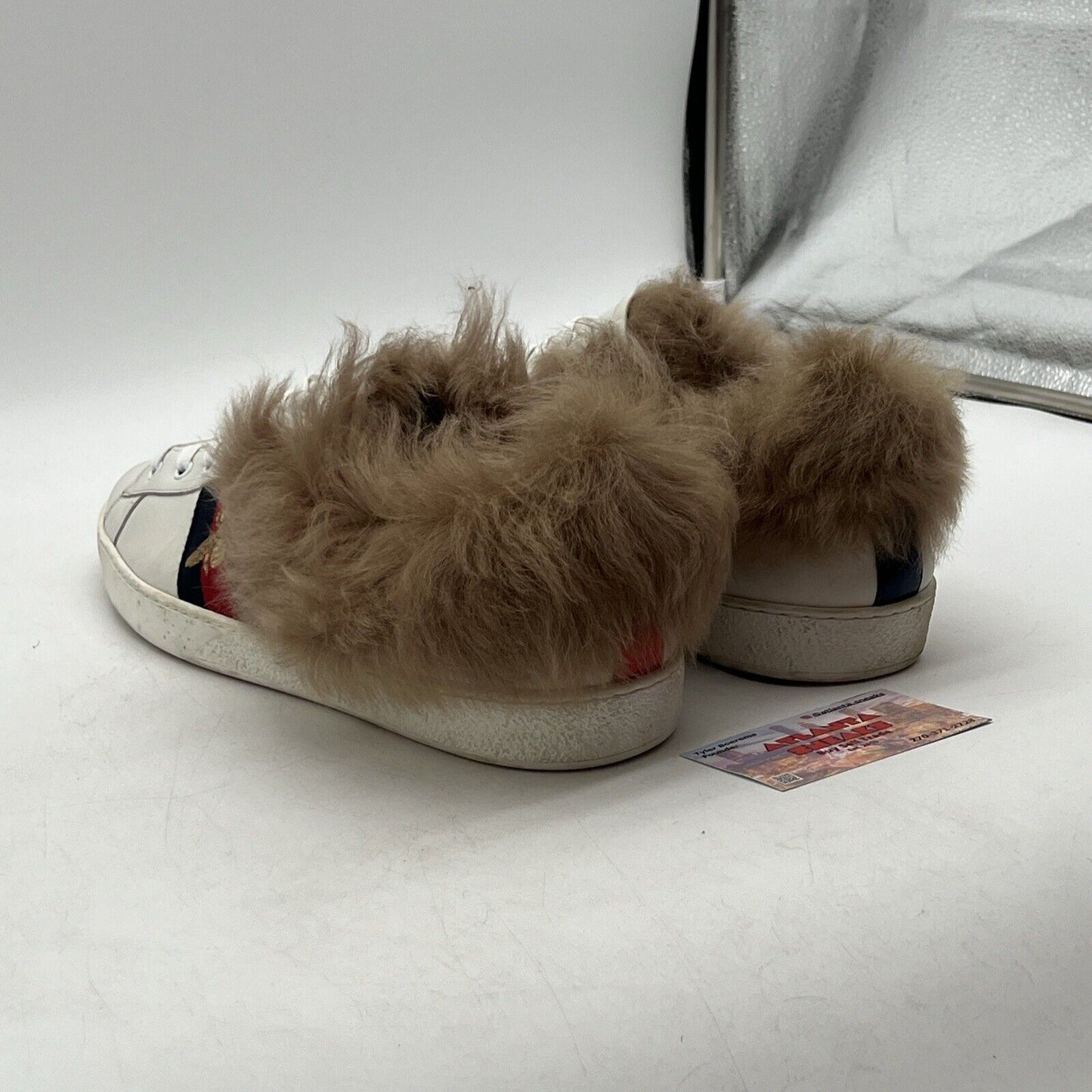 Size 13.5 - Gucci Ace Sneakers Fur Women