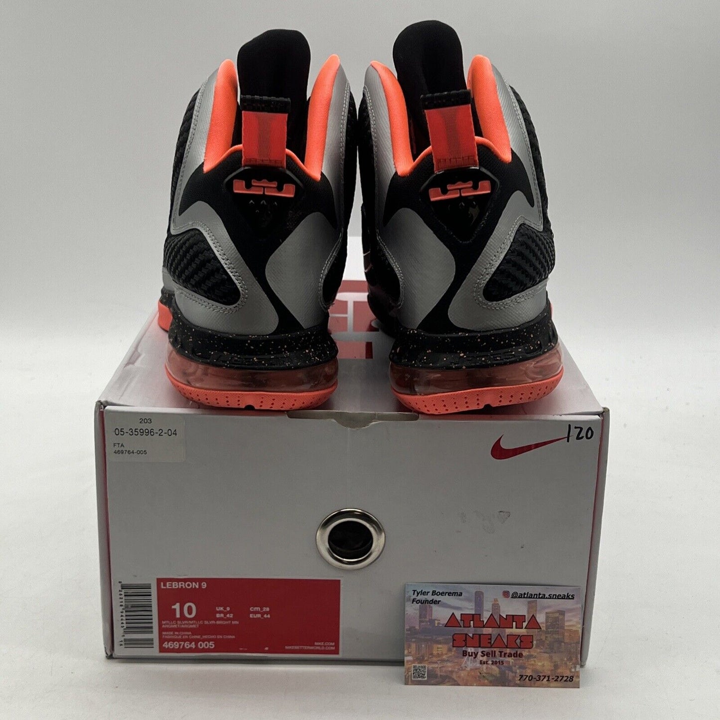 Size 10 - Nike LeBron 9 Bright Mango (469764-005)