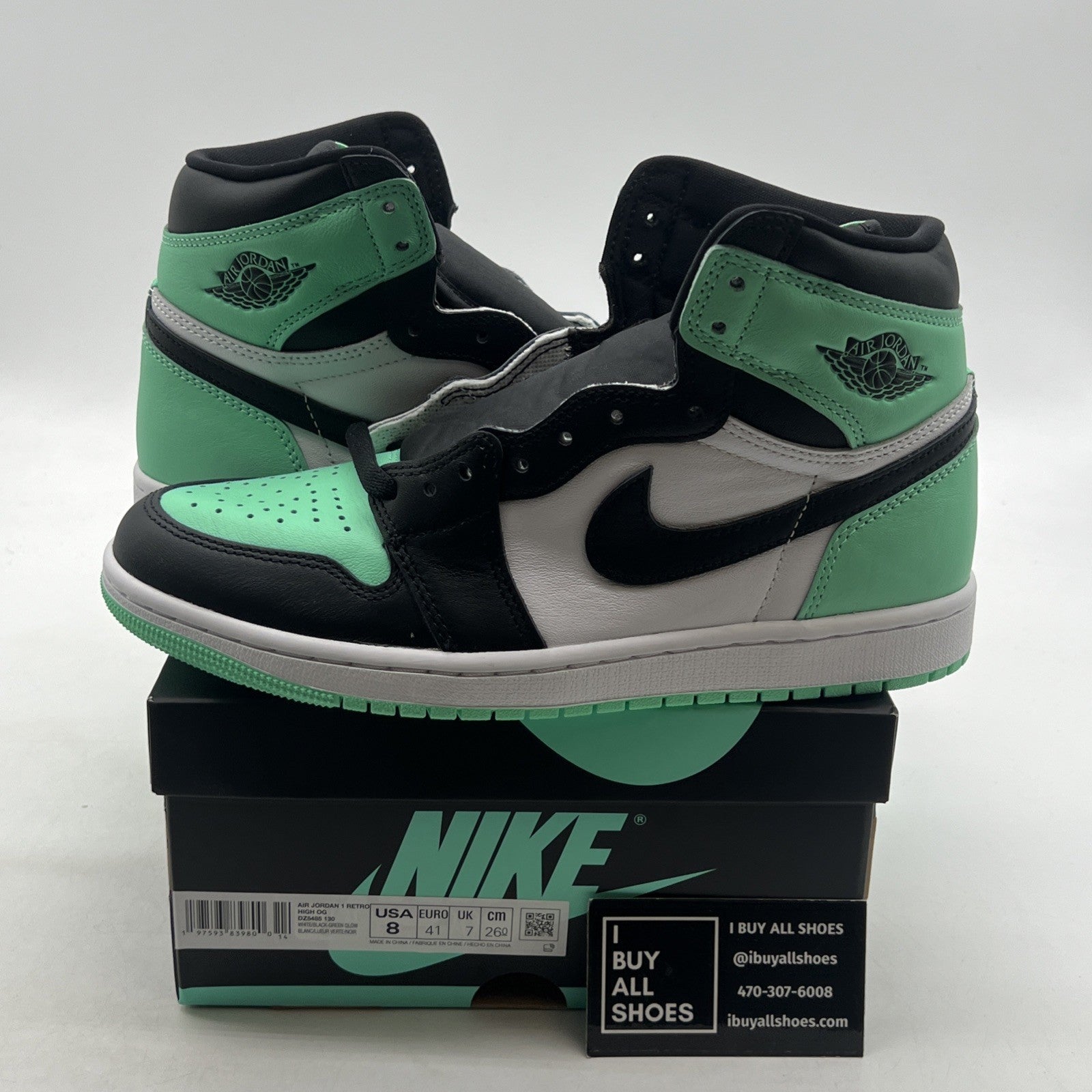 Size 8 - Air Jordan 1 Retro OG High Green Glow (DZ5485-130)