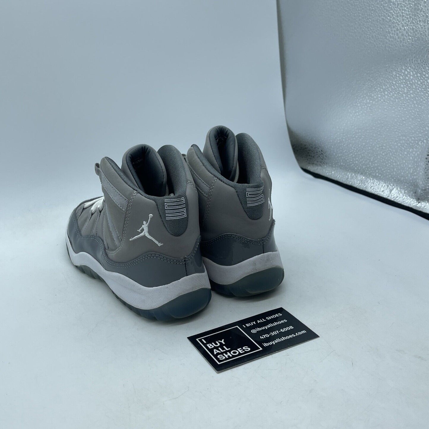 Size 3Y - (PS) - Jordan 11 Retro High Cool Grey White Suede Leather (378039-001)
