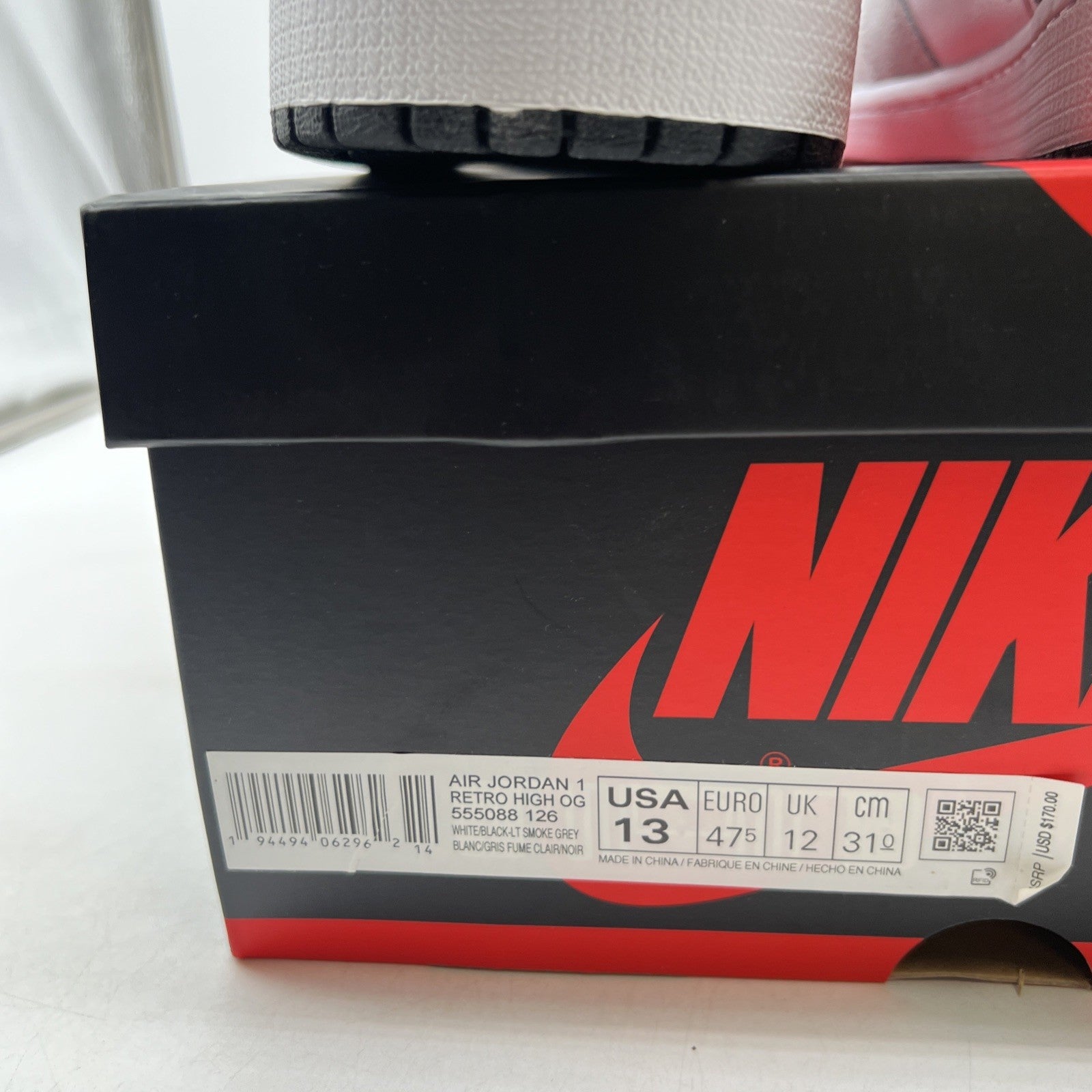 Size 13 - Air Jordan 1 Retro High OG Smoke Gray 2020 (555088-126)