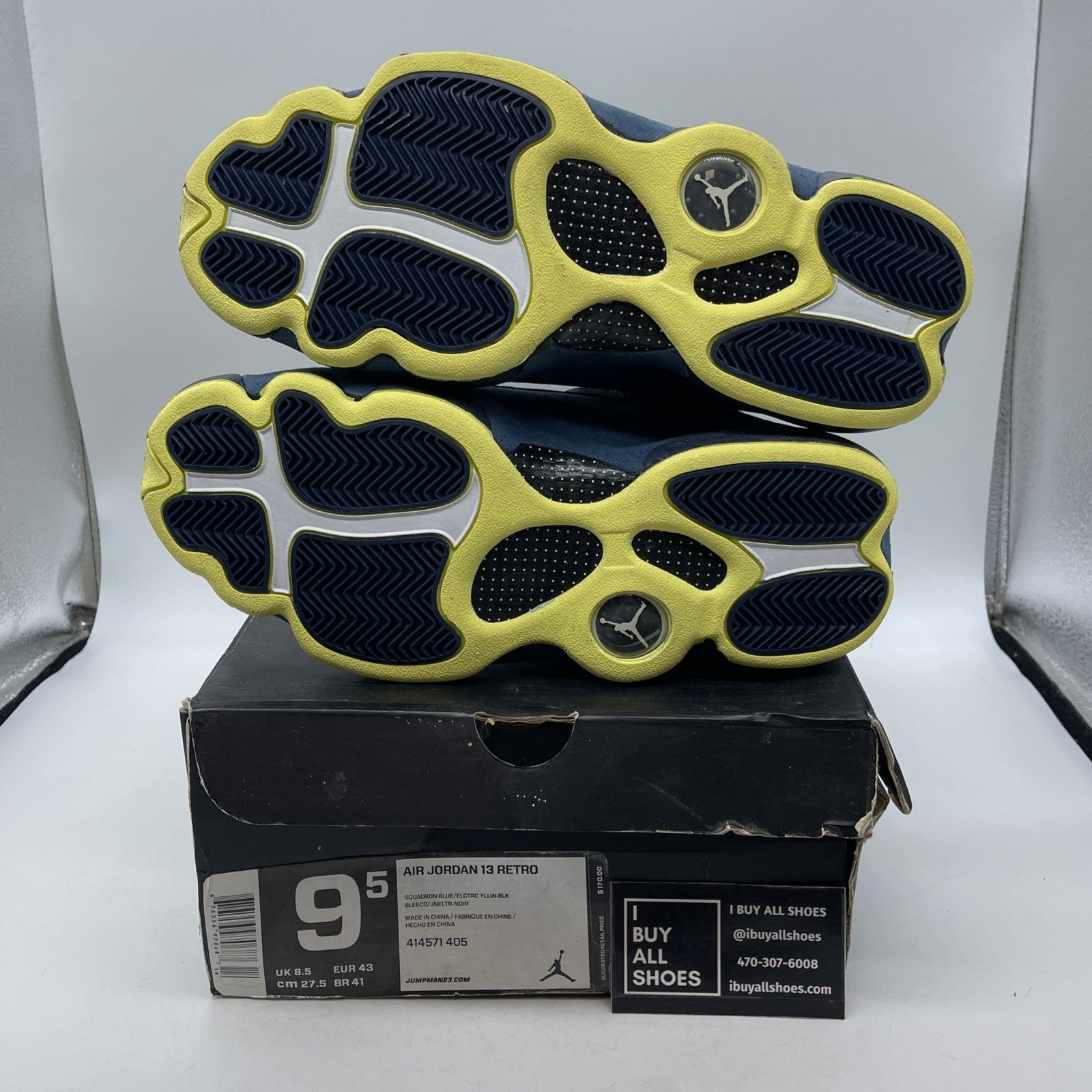 Size 9.5 - Air Jordan 13 Retro Squadron Blue (414571-405)