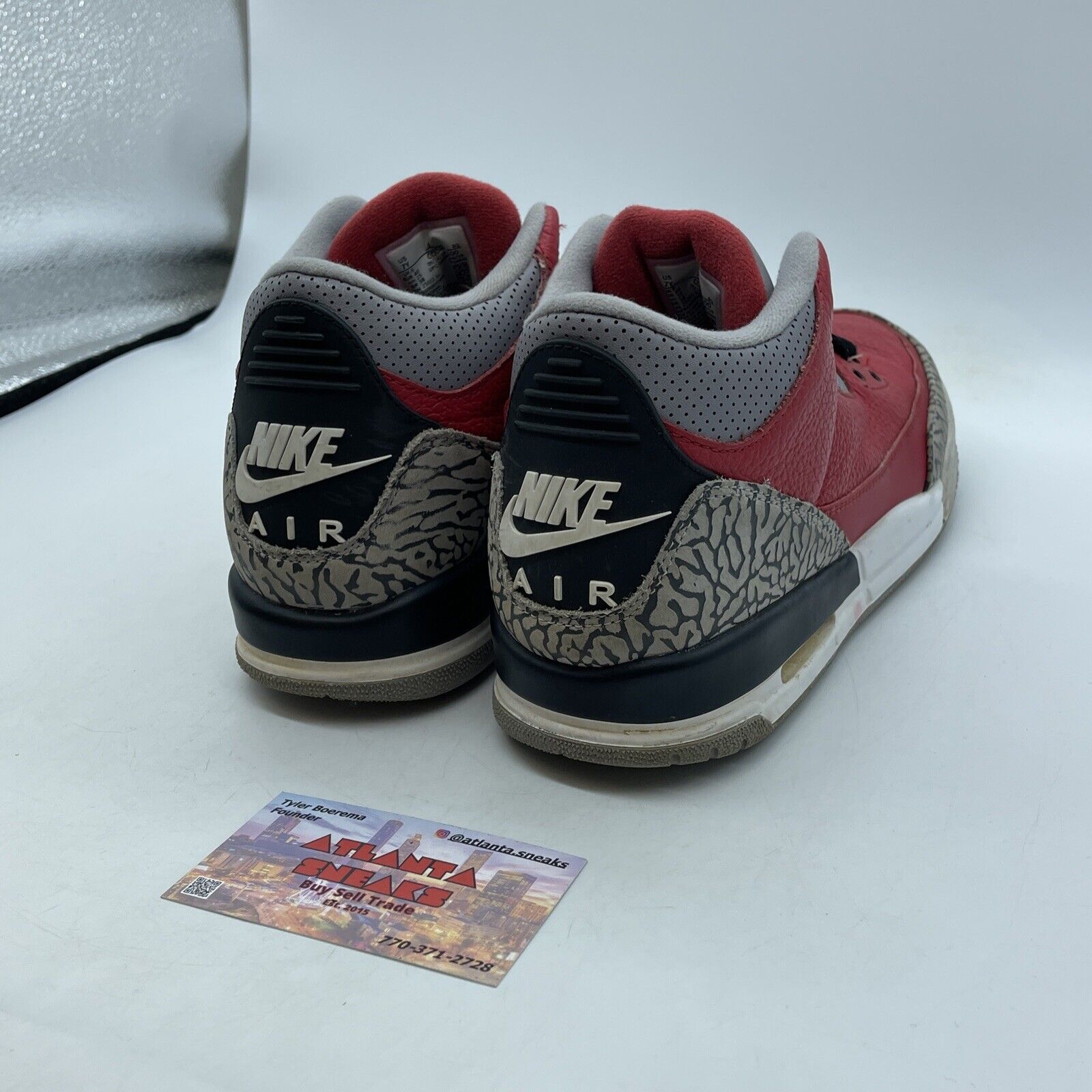 Size - 7Y Nike Air Jordan 3 III Retro Unite Fire Red Cement Suede (CQ0488-600)
