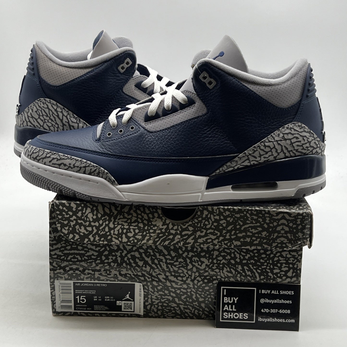 Size 15 - Air Jordan 3 Retro Blue (CT8532-401)