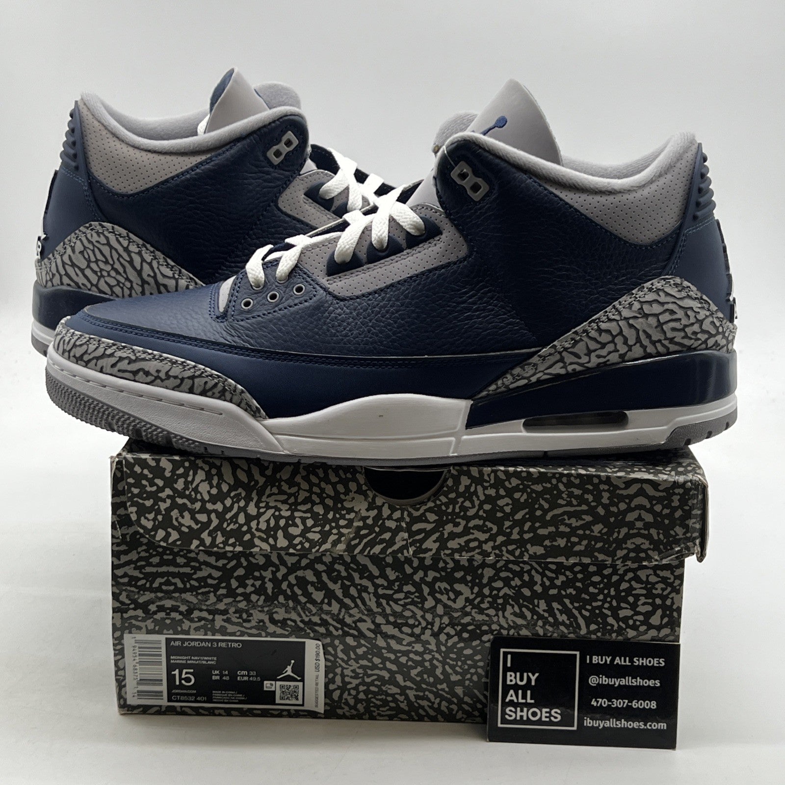 Size 15 - Air Jordan 3 Retro Blue (CT8532-401)