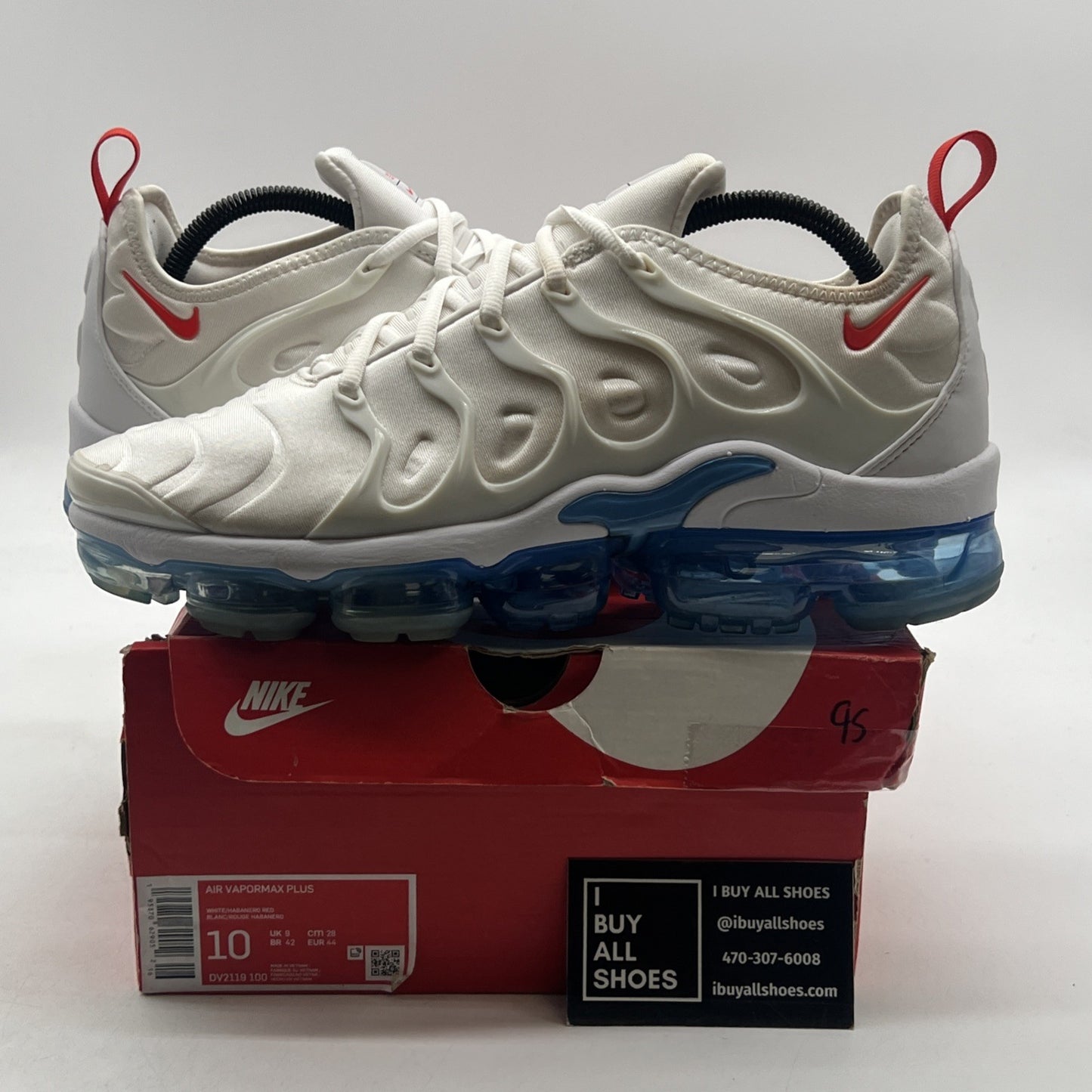 Size 10 - Nike Air VaporMax Plus White University Blue (DV2119-100)