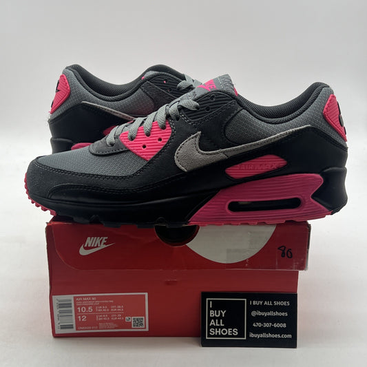Size 10.5 - Nike Air Max 90 Black Grey Hyper Pink (DM0029-010)