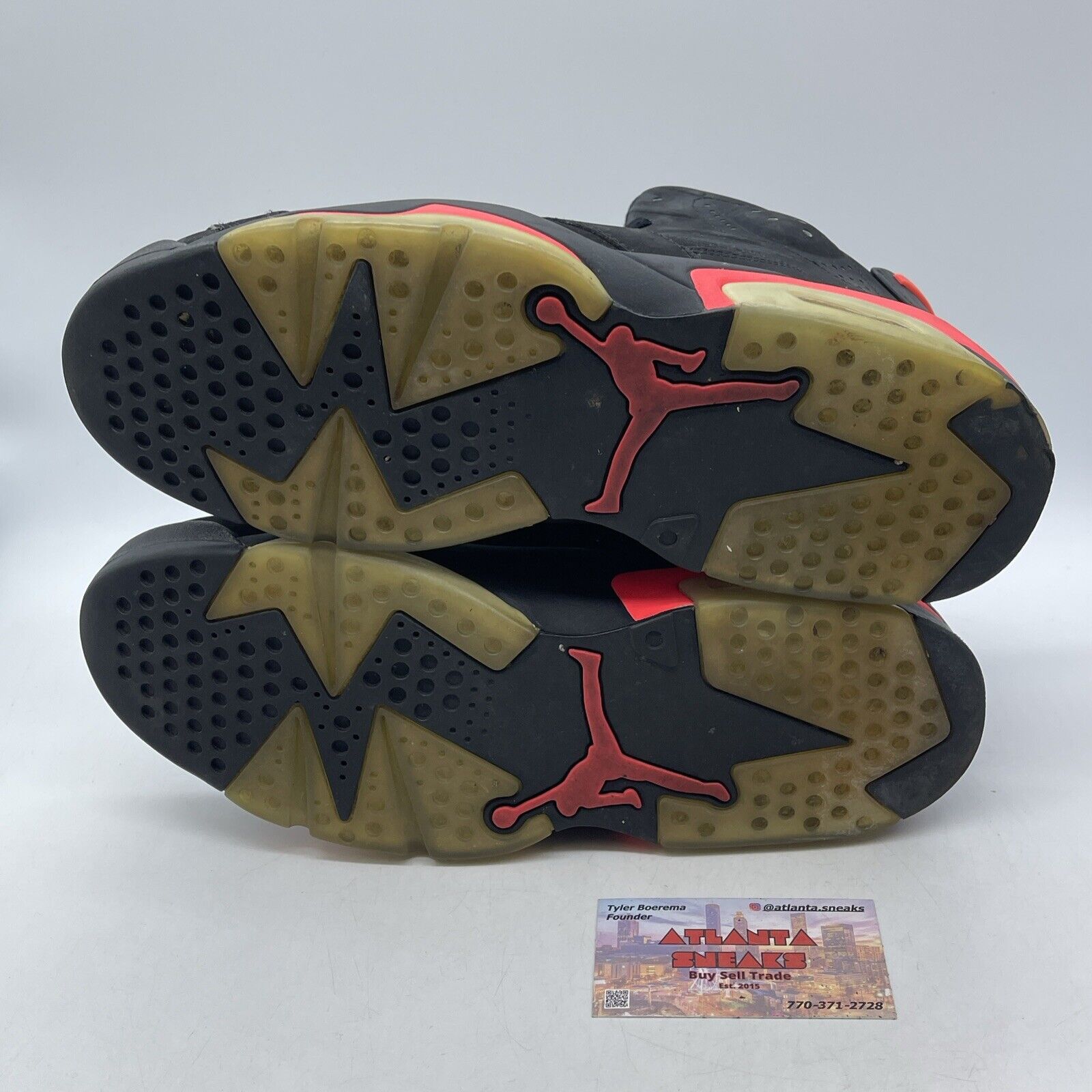 Size 10.5 - Jordan 6 Retro Infrared Black Pink  2014 Black Suede (384664-023)