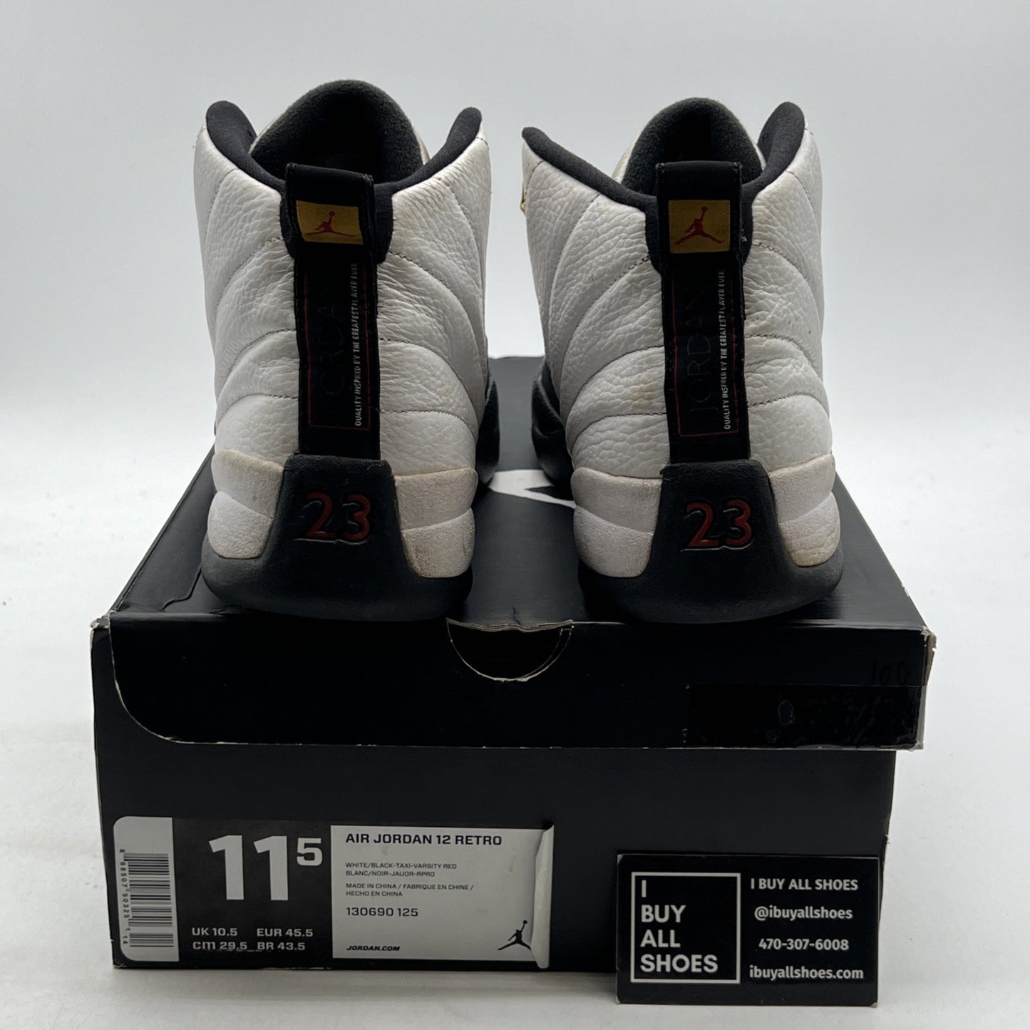 Size 11.5 - Air Jordan 12 Retro taxi release 2013 (130690-125)