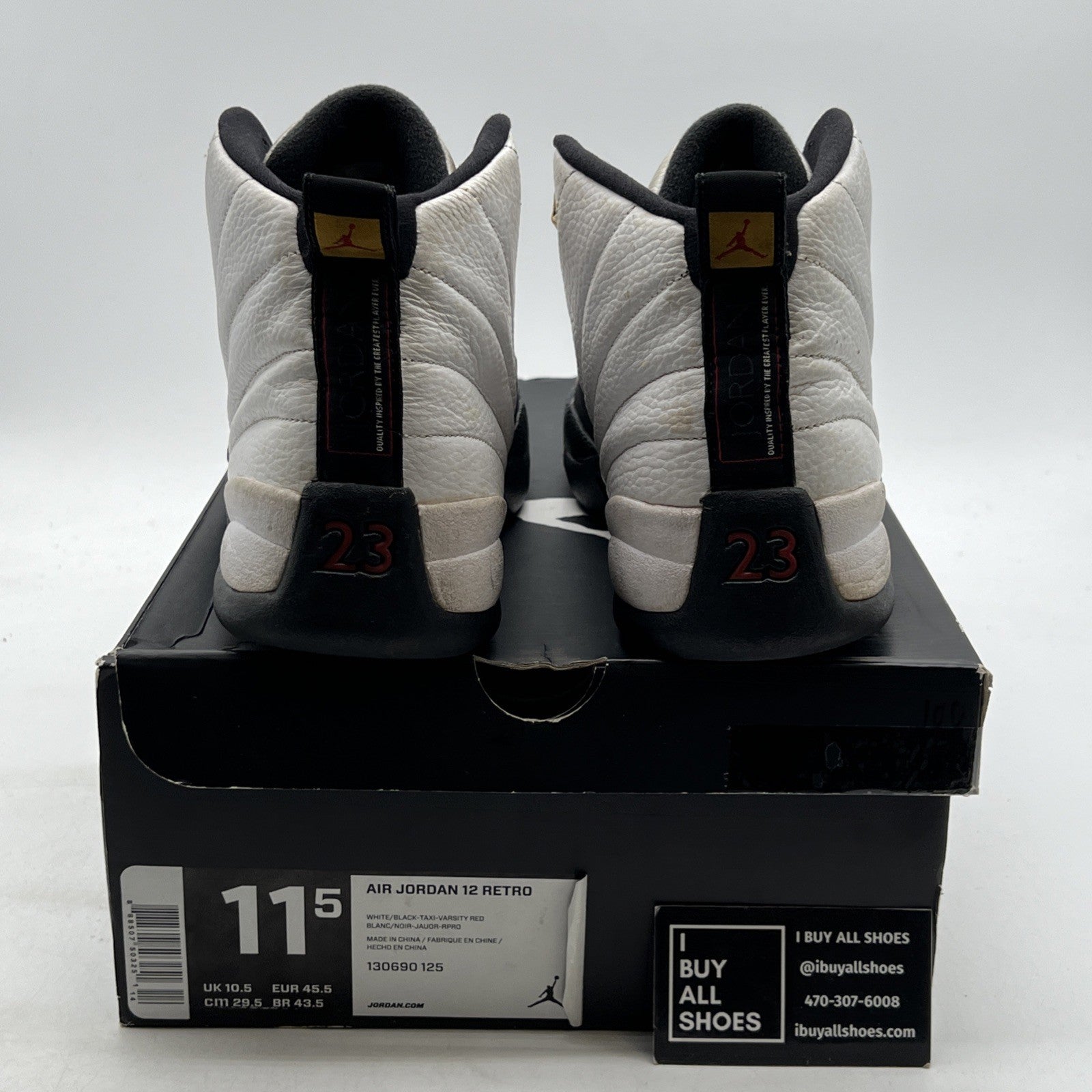 Size 11.5 - Air Jordan 12 Retro taxi release 2013 (130690-125)
