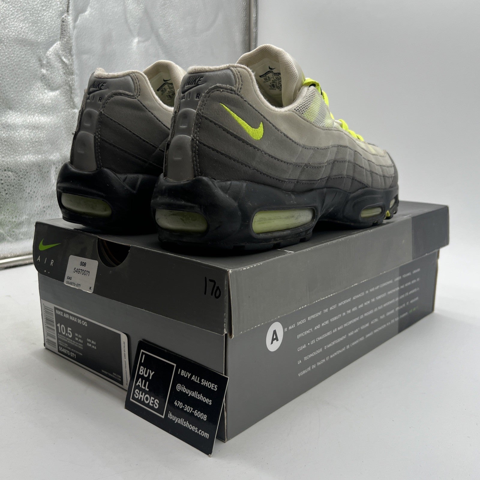 Size 10.5 - Nike Air Max 95 OG 2015 Neon (554970-071)