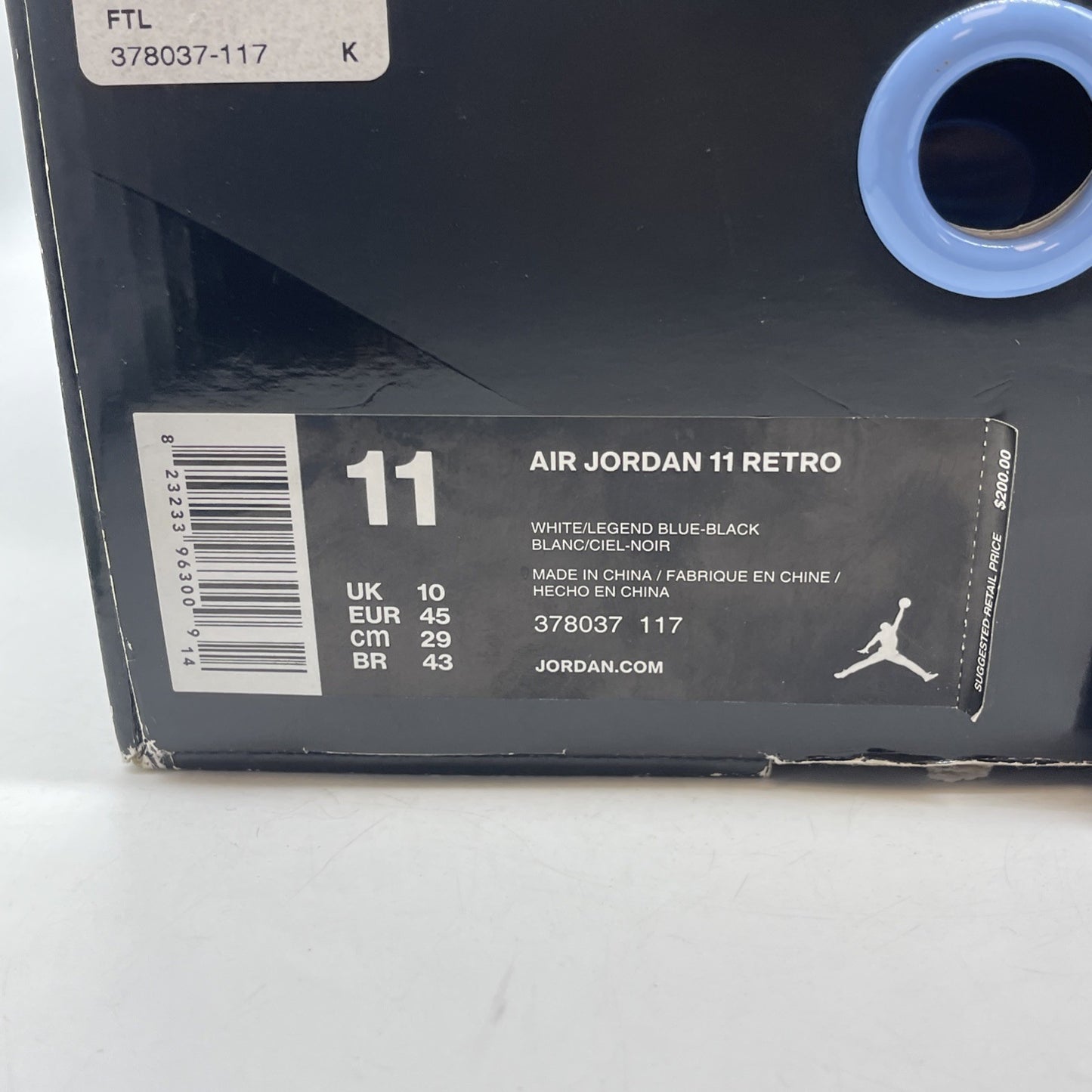 Size 11 - Air Jordan 11 Retro High Legend Blue White Leather (378037-117)