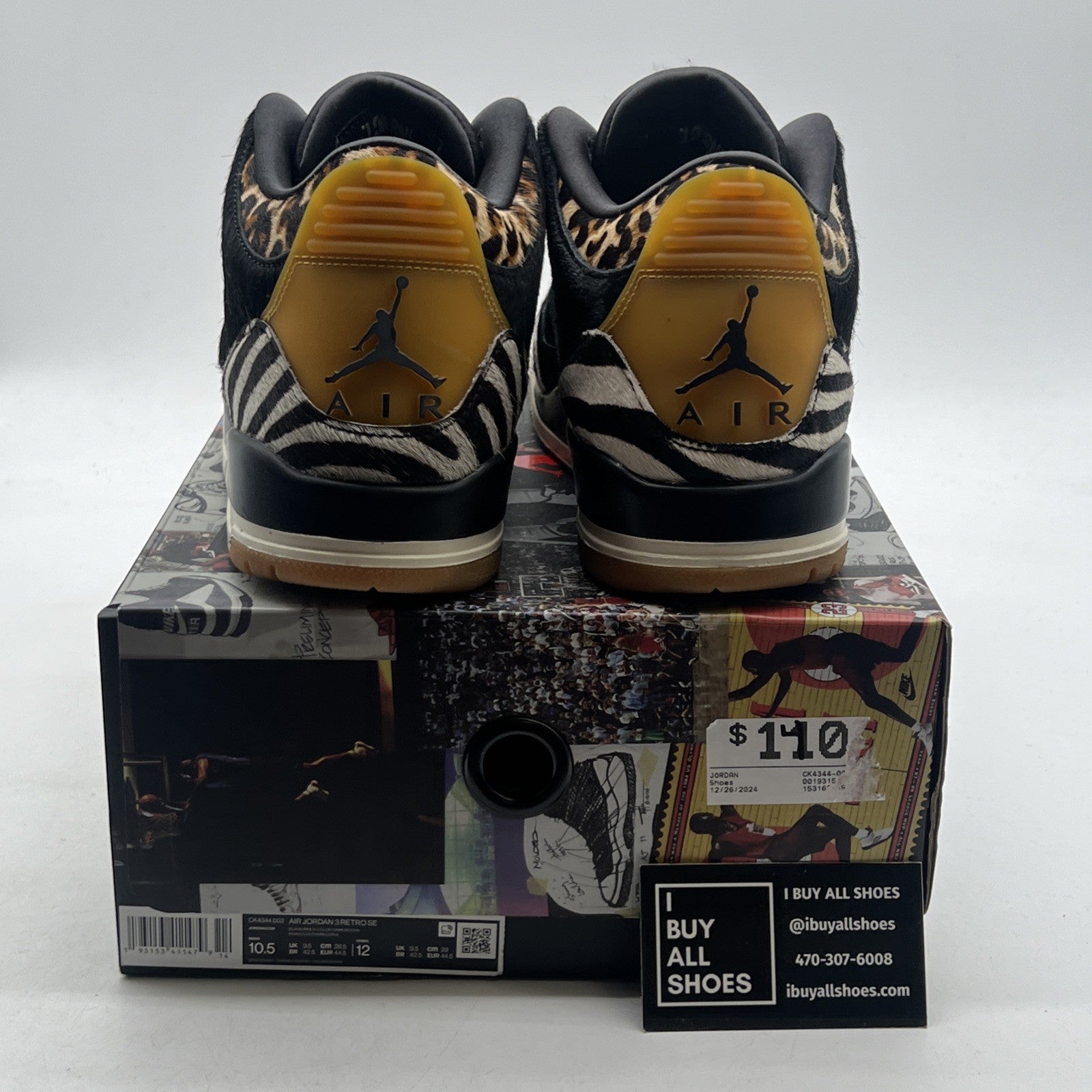 Size 10.5 - Air Jordan 3 Retro SE Animal Instinct (CK4344-002)