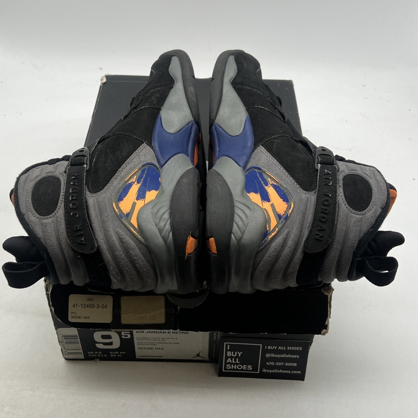 Size 9.5 - Air Jordan 8 Retro Phoenix Suns (305381-043)