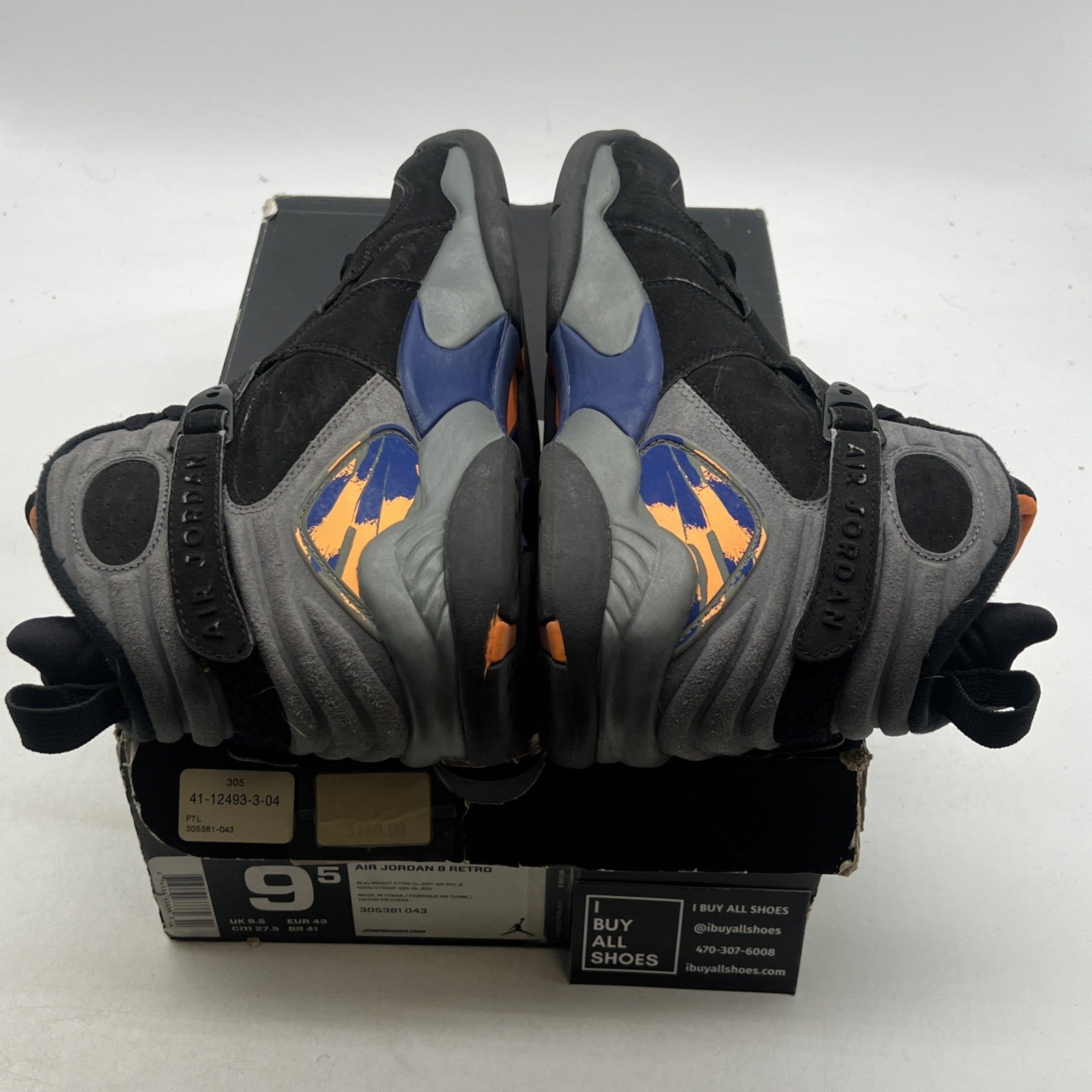 Size 9.5 - Air Jordan 8 Retro Phoenix Suns (305381-043)