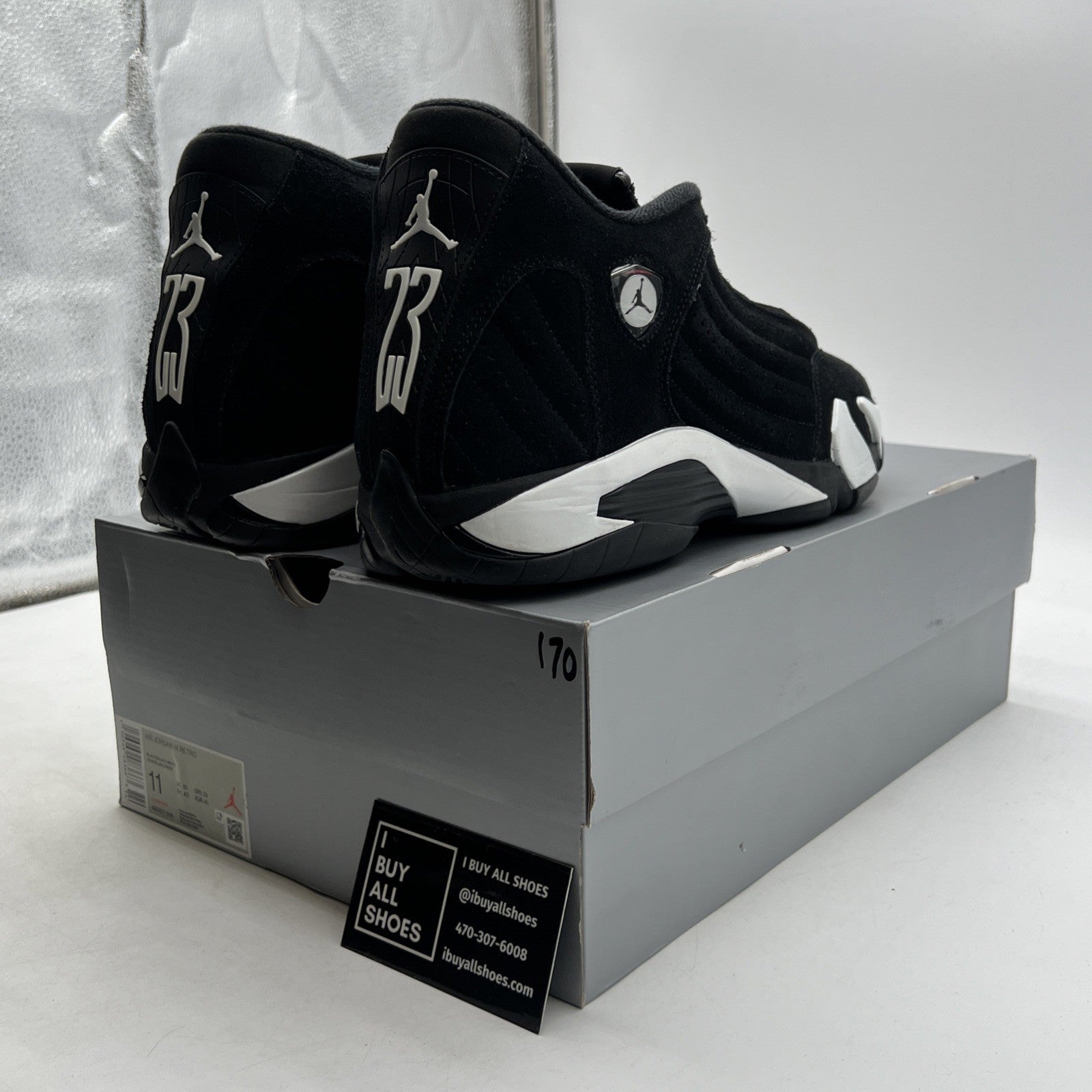 Size 11 - Air Jordan 14 Retro Black White (487471-016)