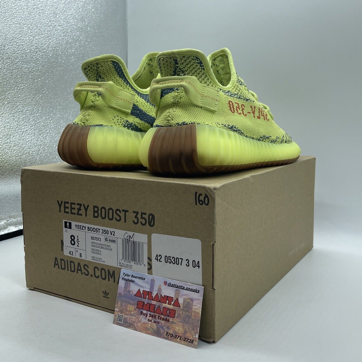 Size 8.5 - adidas Yeezy Boost 350 V2 Low Semi Frozen Yellow (B37572)