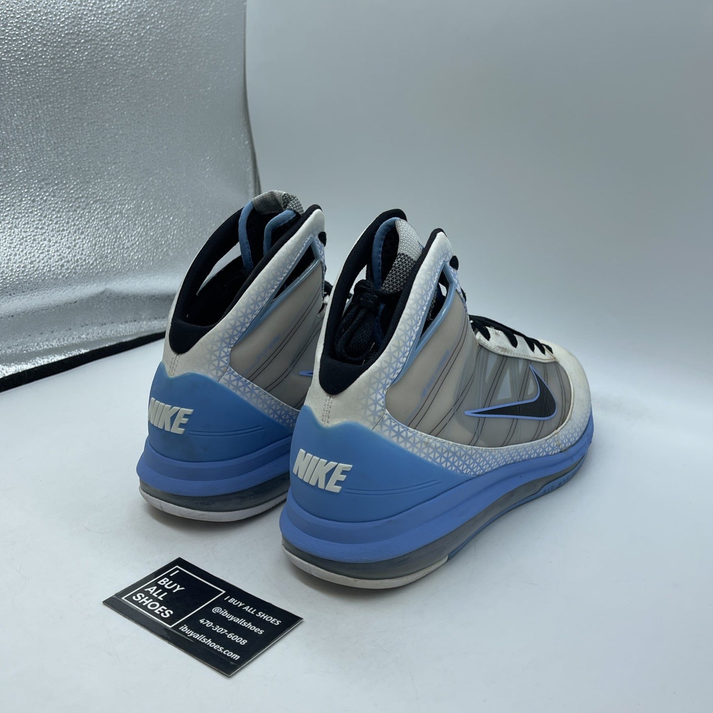 Size 11 - Nike Air Max Hyperize Pop White Blue Black Leather (395722-100)