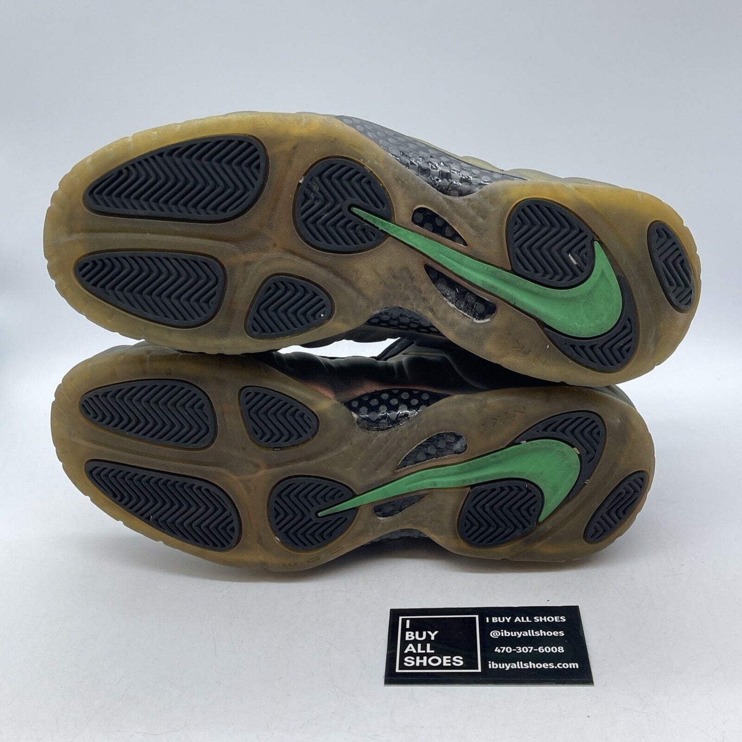 Size 10 - Nike Foamposite Pro Gym Green Brown Black Suede Leather (624041-302)