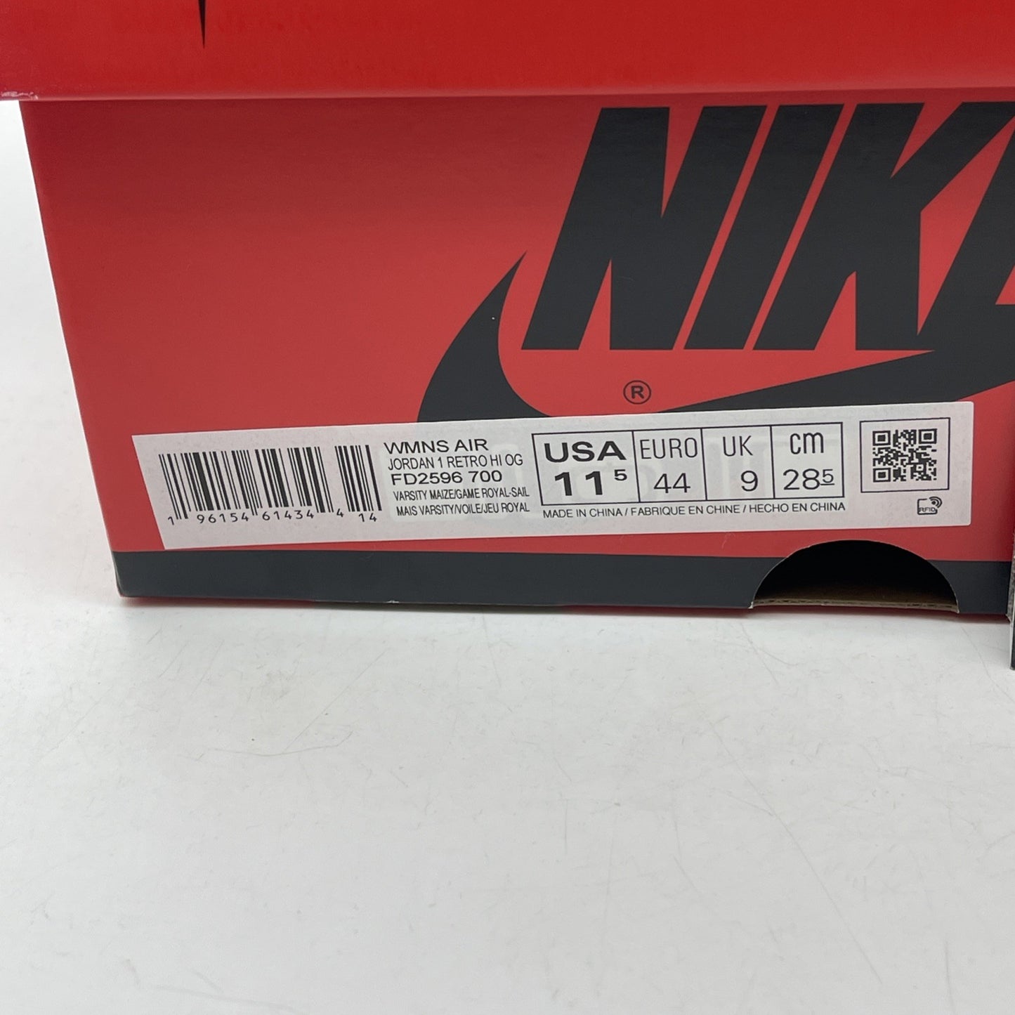 Size 11.5 - Air Jordan 1 High OG Reverse Laney 2023 Blue Yellow (FD2596-700)