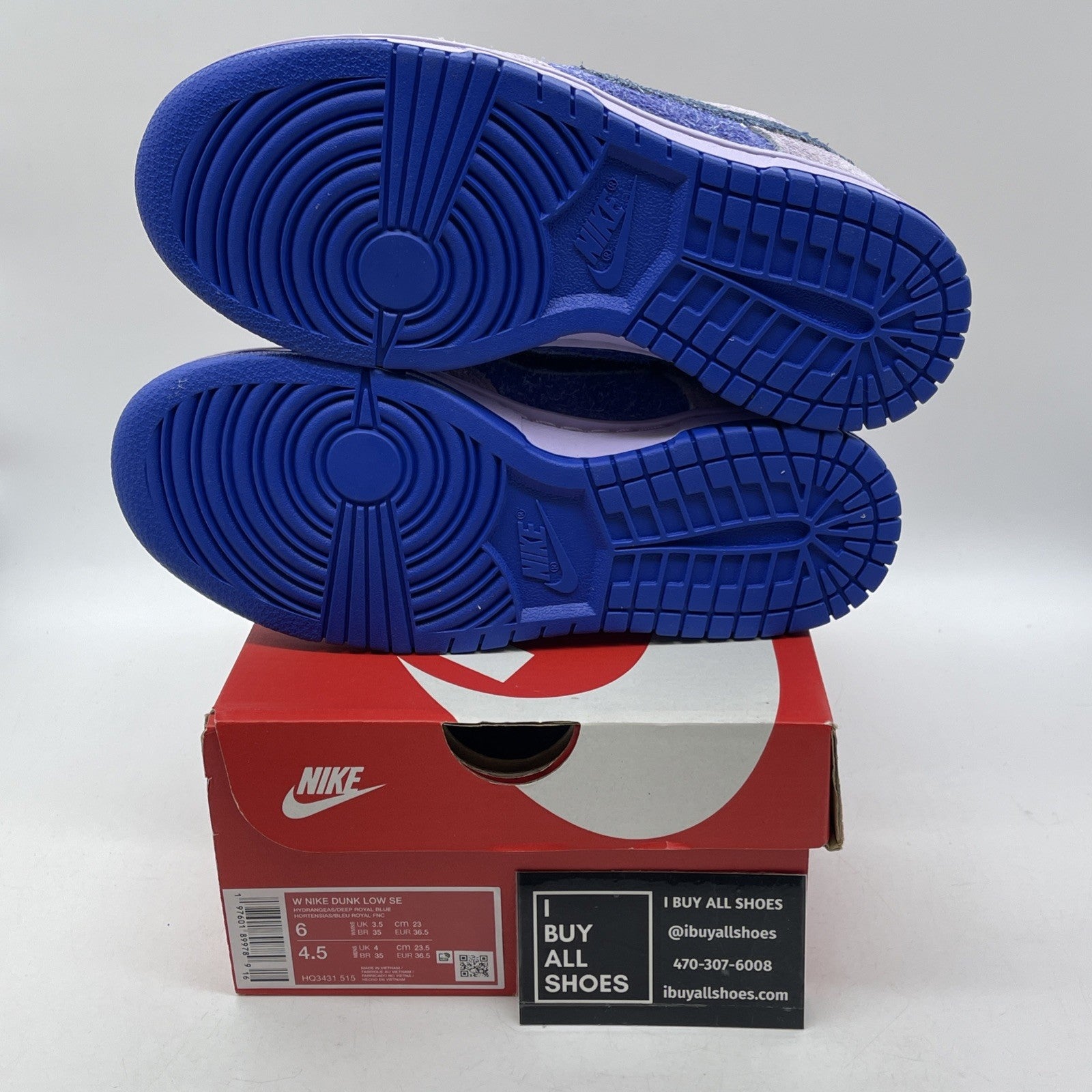Size 6W - Nike Dunk SE Low Hydrangeas Purple Blue Suede (HQ3431-515)