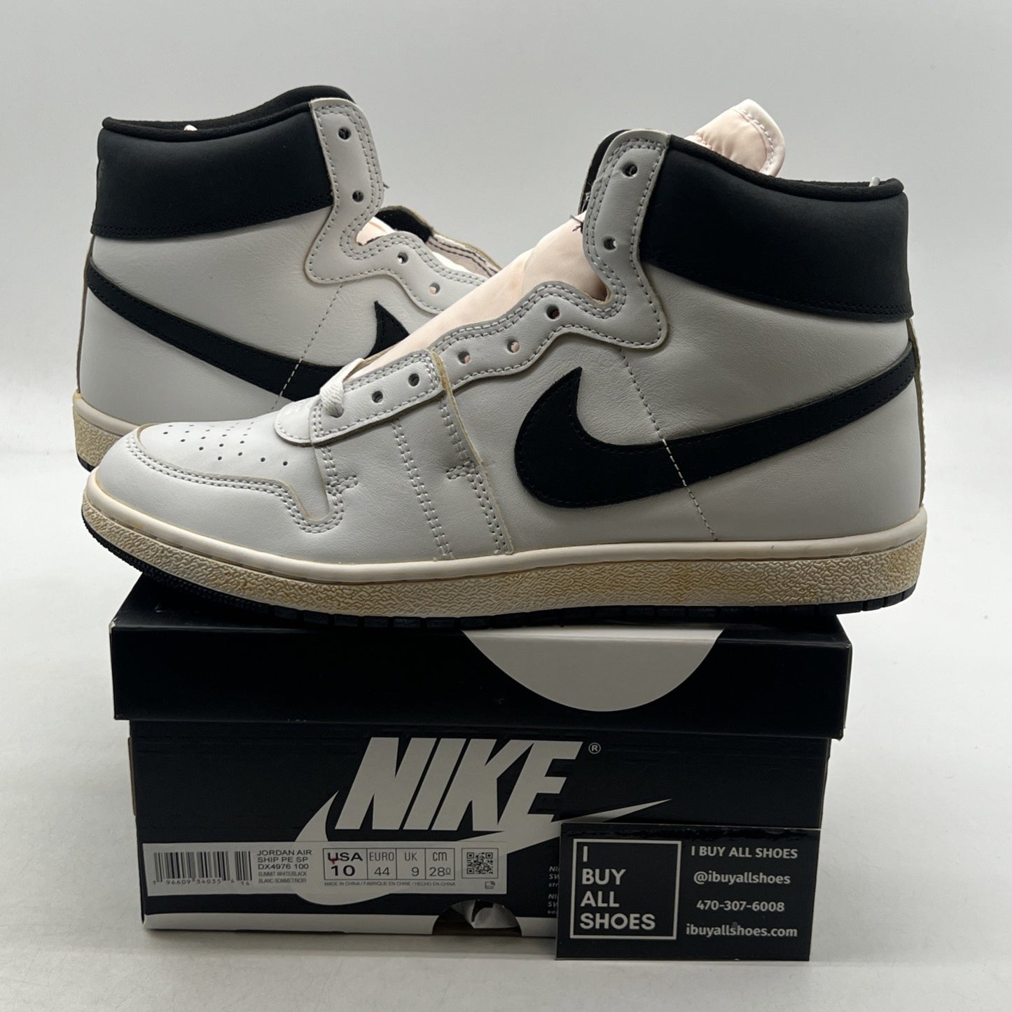 Size 10 - Air Jordan A Ma Maniére x Jordan Air Ship PE SP White Black
