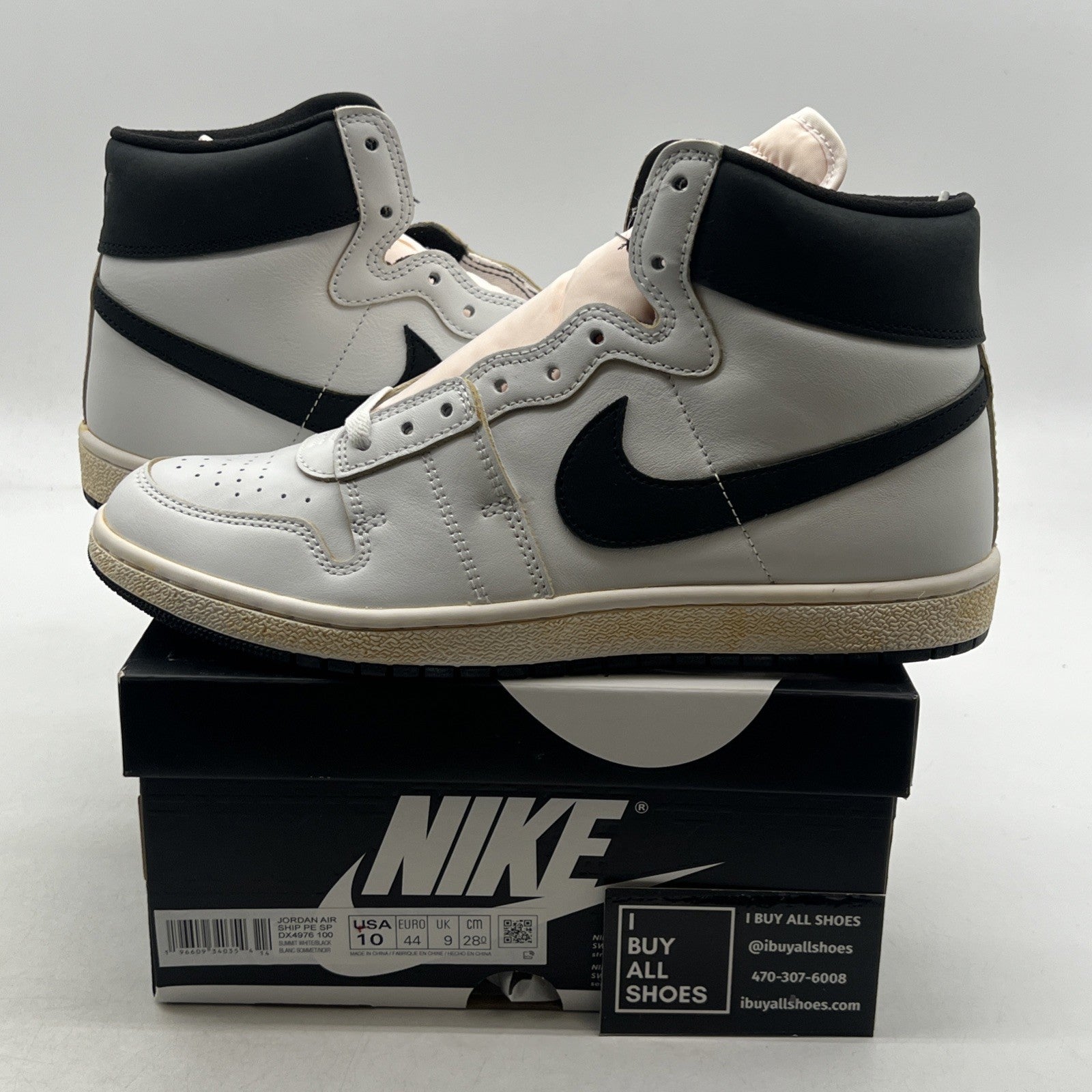 Size 10 - Air Jordan A Ma Maniére x Jordan Air Ship PE SP White Black