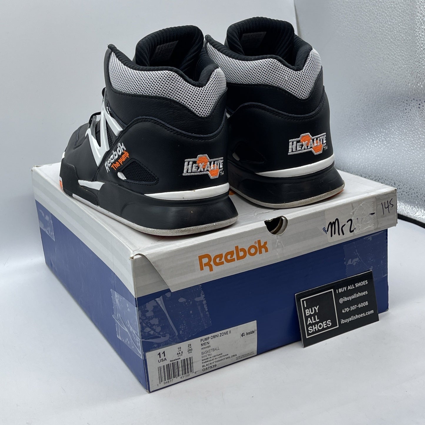 Size 11 - Reebok Pump Omni Zone 2 Dee Brown White Black Leather (G57539)