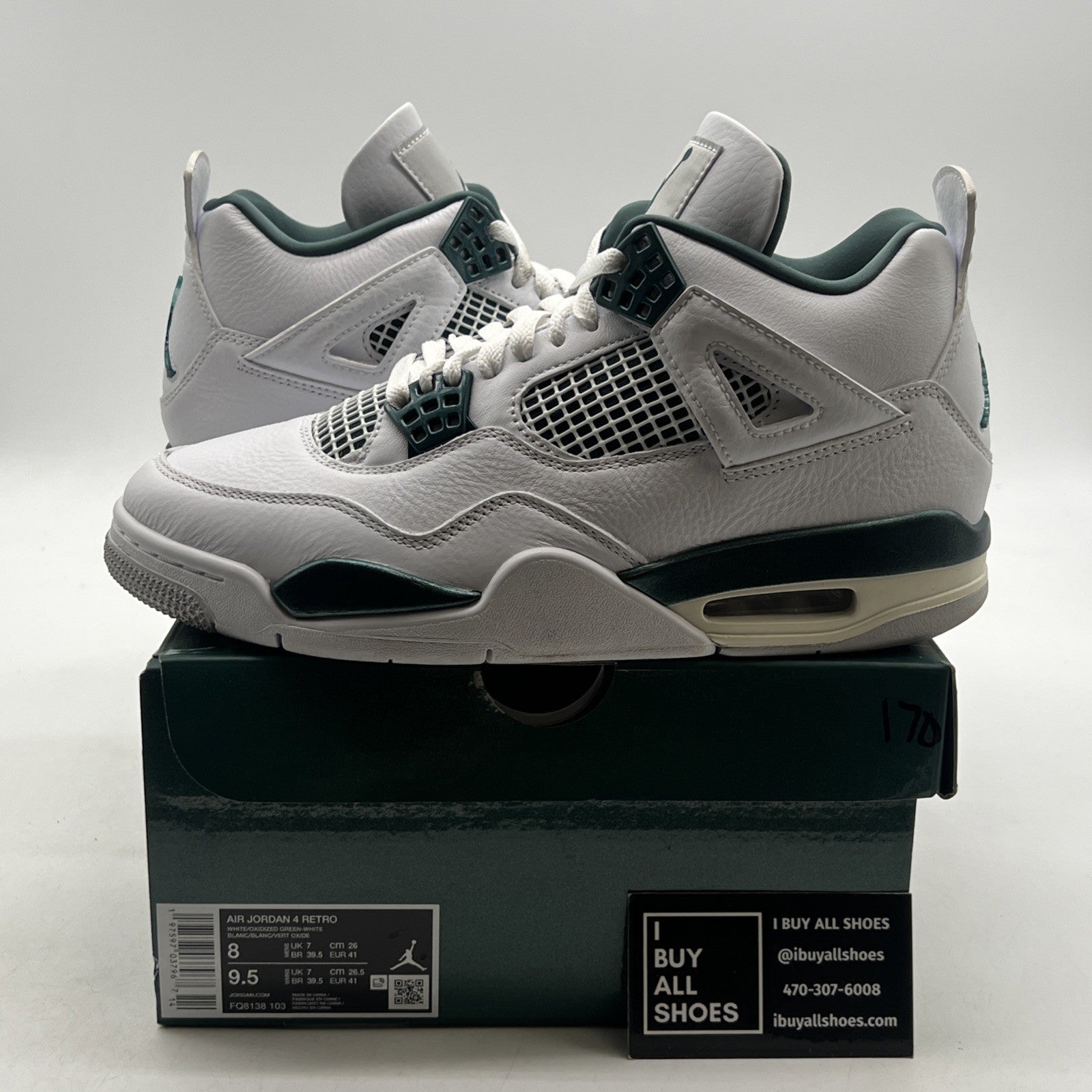 Size 8 - Air Jordan 4 Retro Oxidized Green (FQ8138-103)
