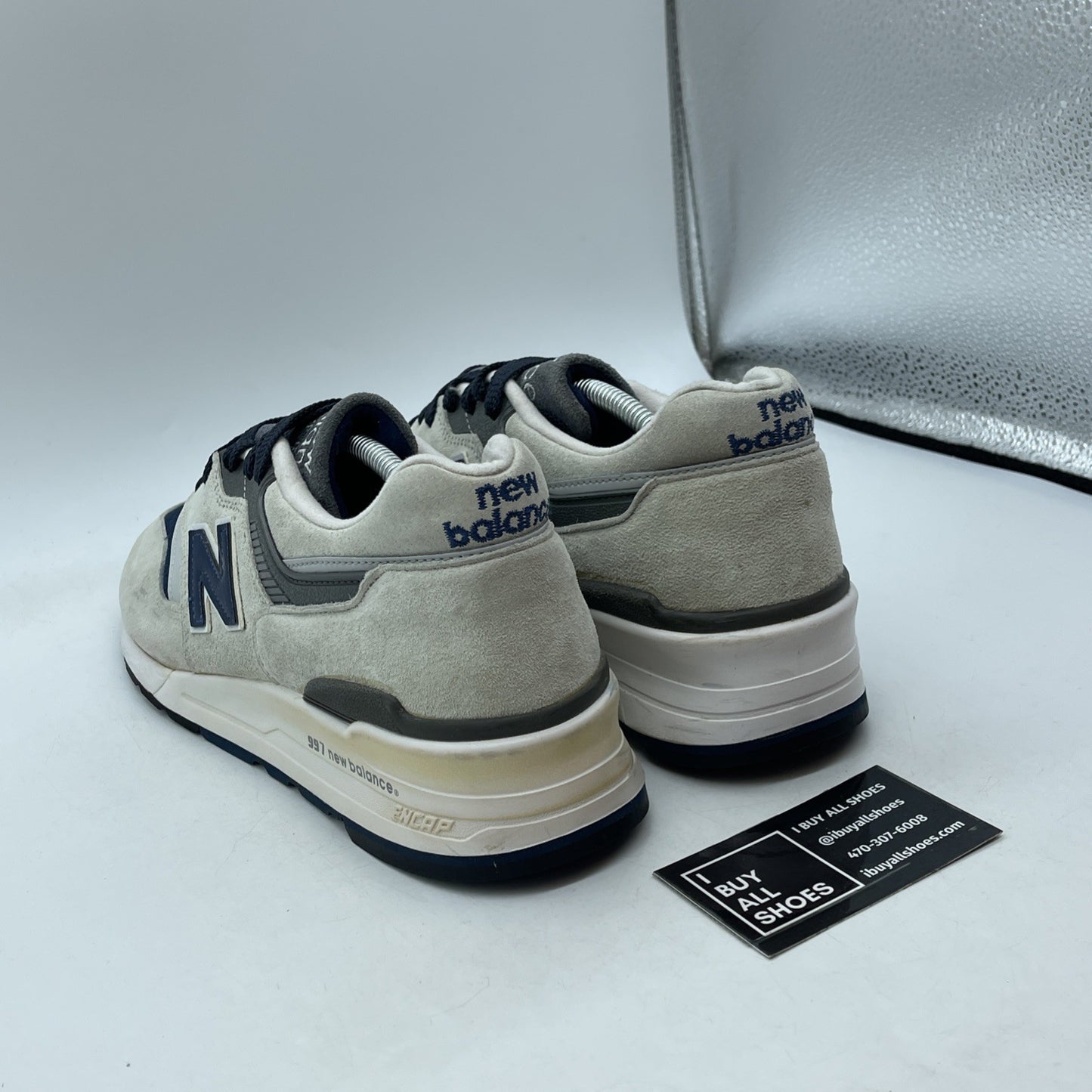 Size 12 - New Balance J Crew x 997 Moonshot Grey blue Suede (M997JC2)
