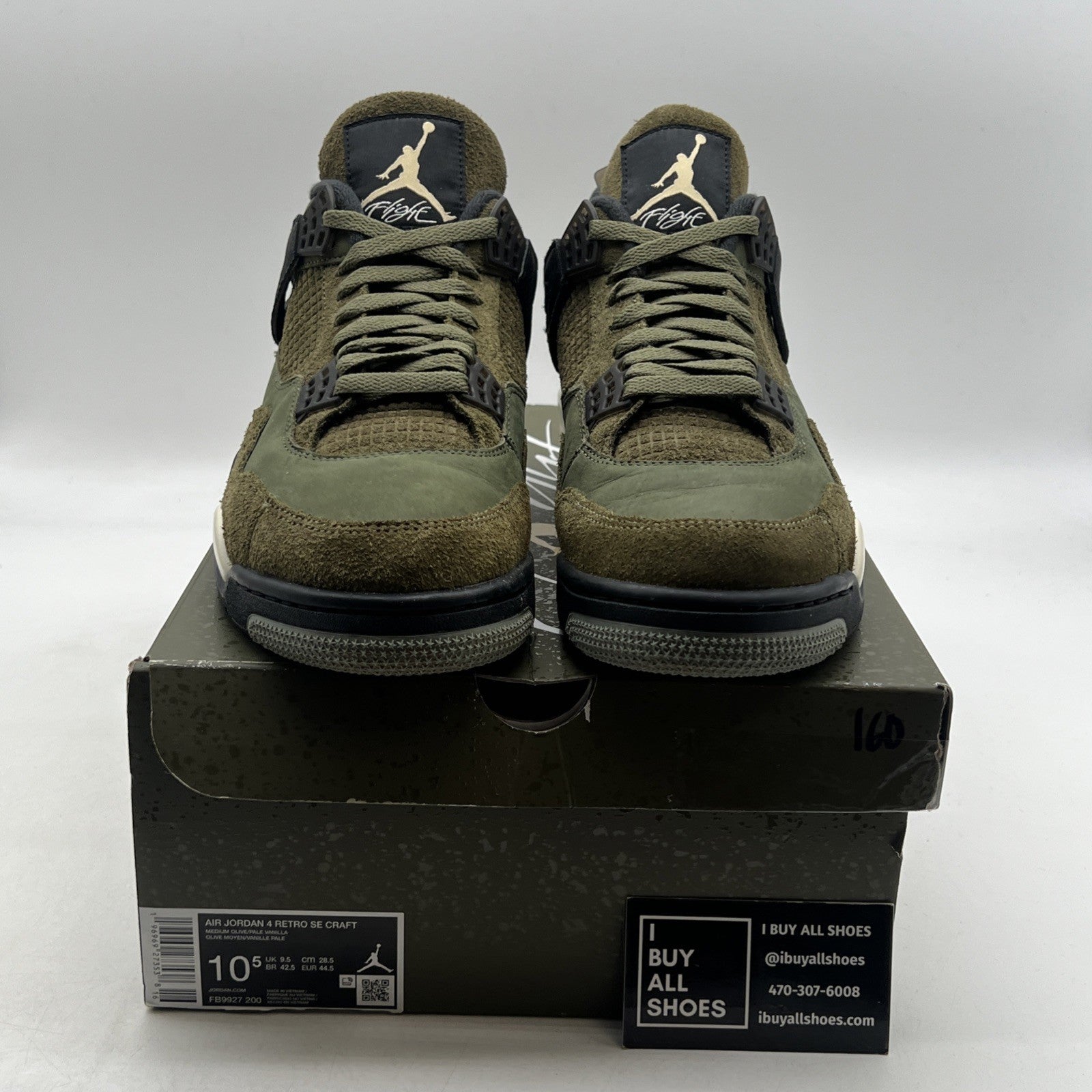Size 10.5 - Air Jordan 4 SE Retro Low Craft - Olive (FB9927-200)