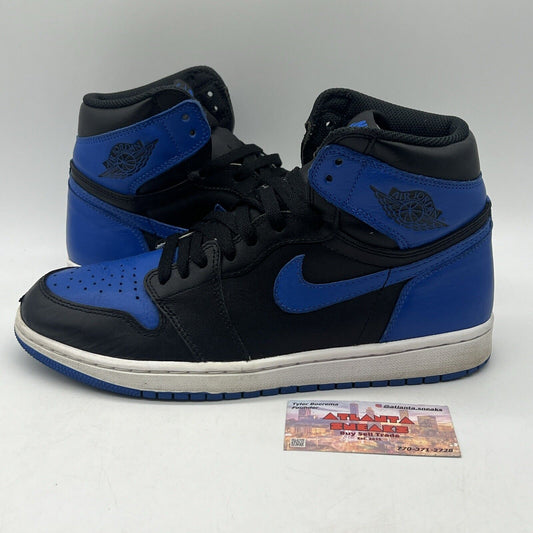 Size 9.5 - Jordan 1 Retro OG High Royal Black Blue White Leather (555088-007)