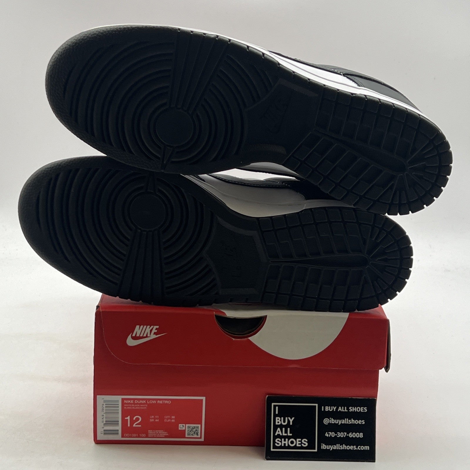 Size 12 - Nike Dunk Low Black White (DD1391-100)