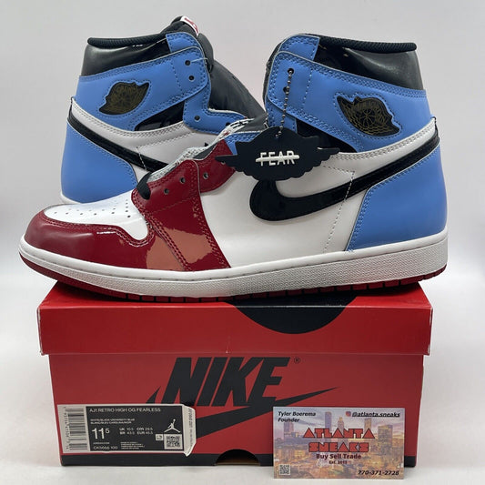 Size 11.5 - Jordan 1 Retro OG High Fearless Blue Red White Leather (CK5666-100)