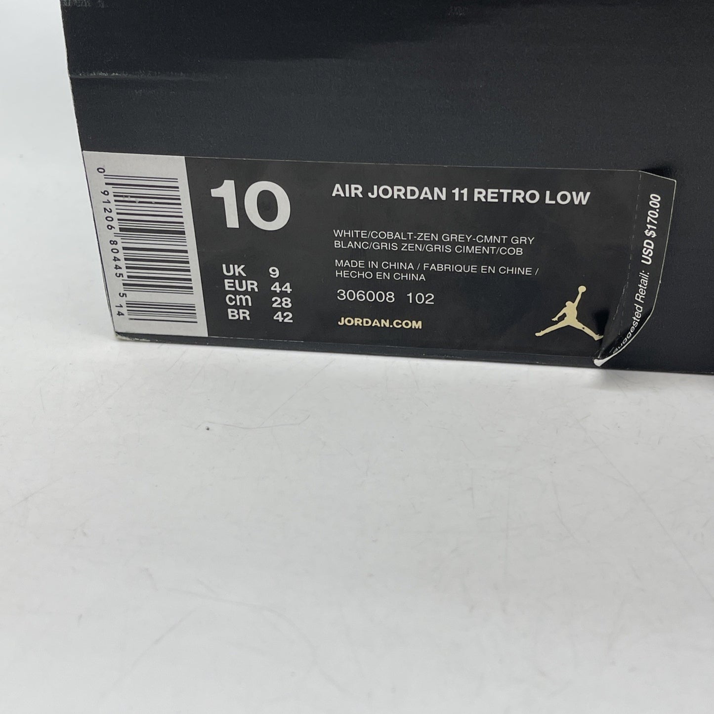 Size 10 - Air Jordan 11 Retro IE 2015 Low Cobalt Grey White Suede (306008-102)