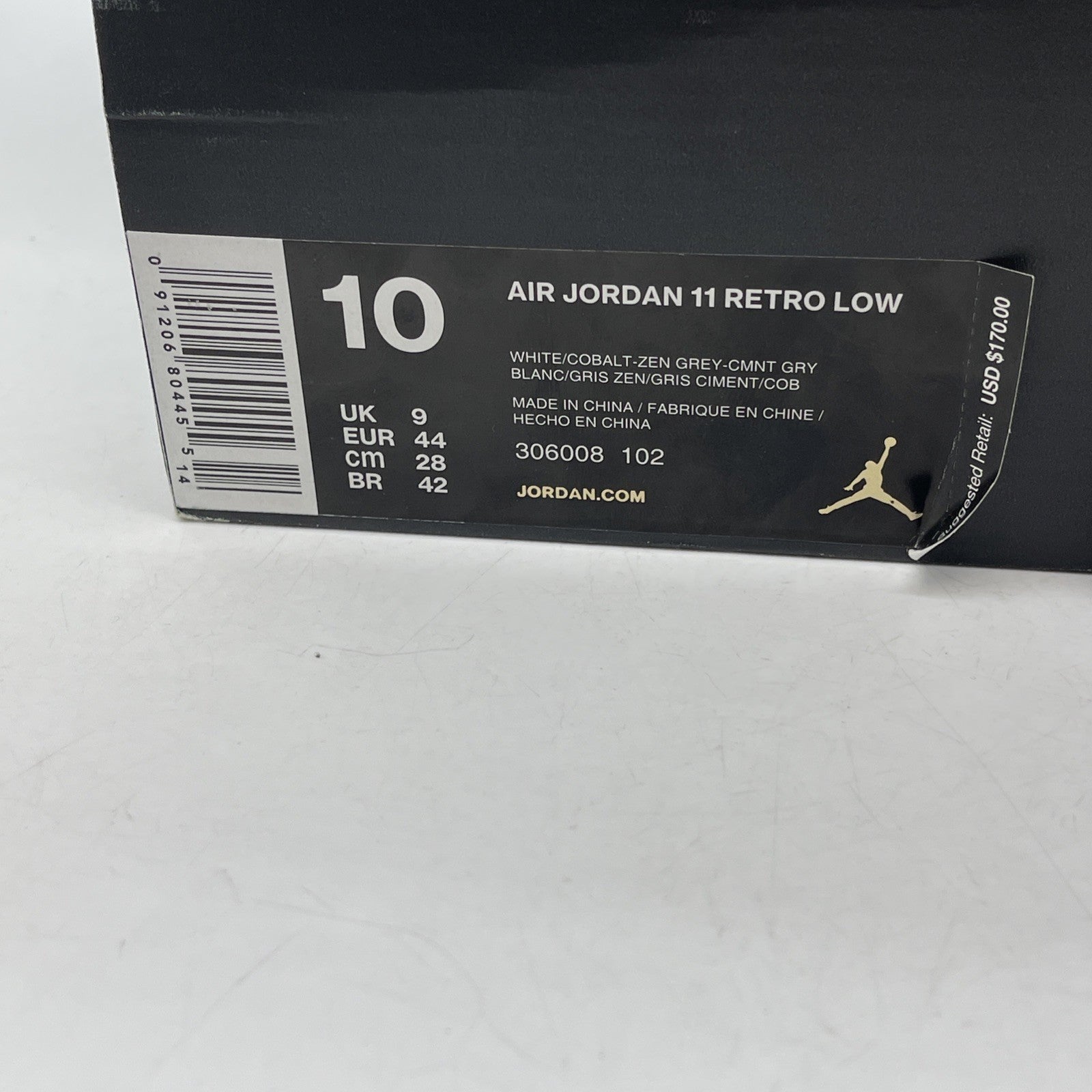 Size 10 - Air Jordan 11 Retro IE 2015 Low Cobalt Grey White Suede (306008-102)