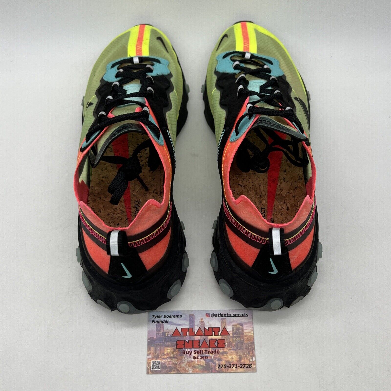 Size 10.5 - Nike React Element 87 Hyper Fusion Black Yellow Orange (AQ1090-700)