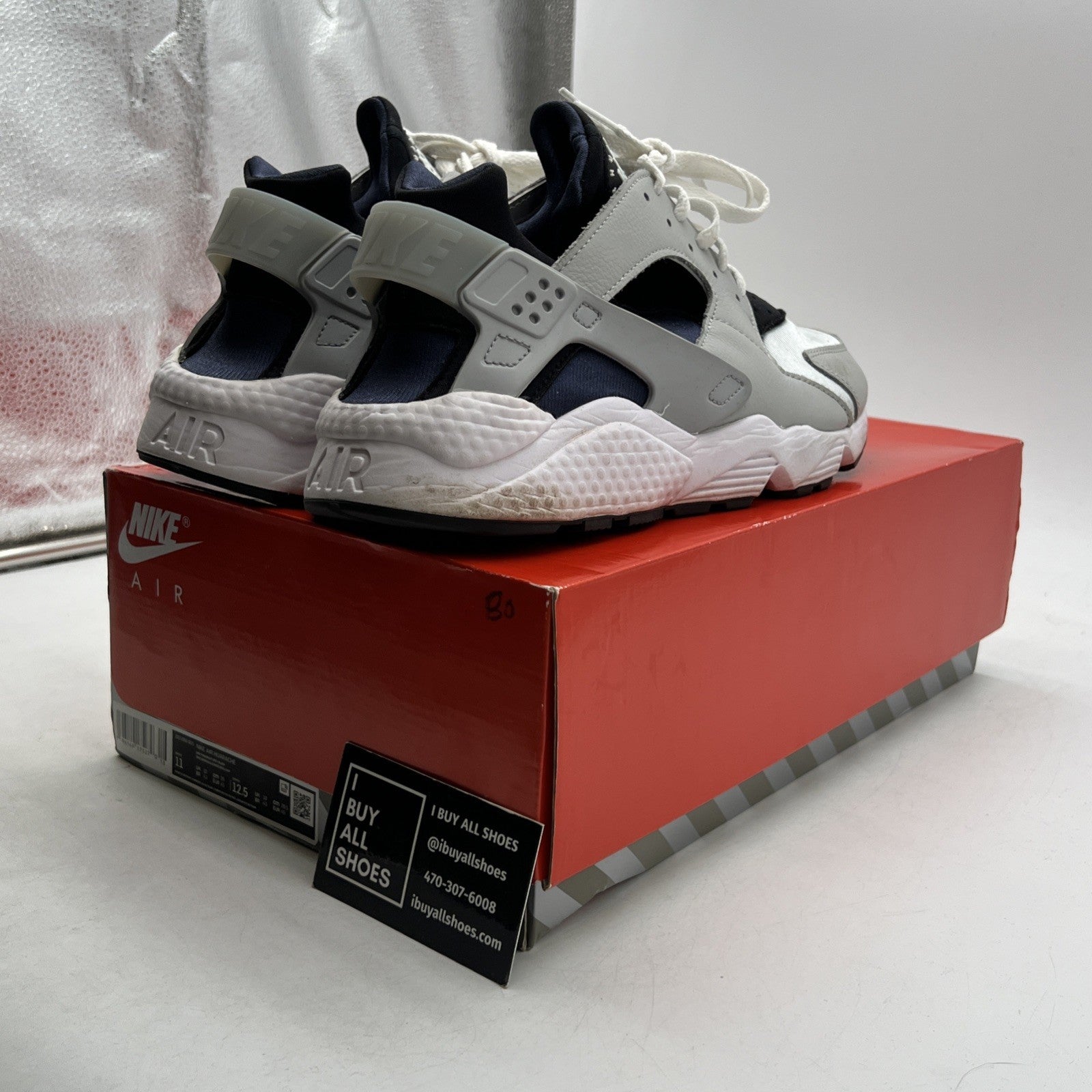 Size 11 - Nike Air Huarache Grey Fog Obsidian (DD1068-005)