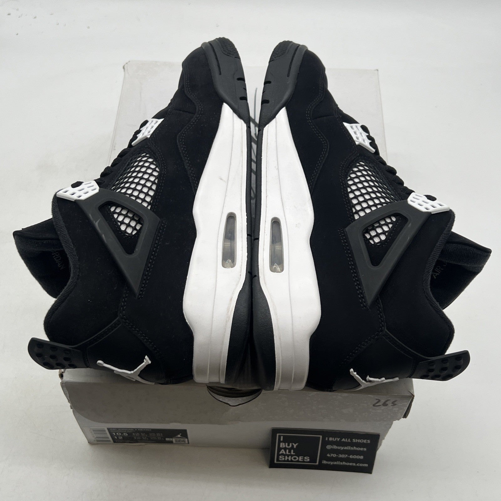 Size 10.5 - Air Jordan 4 Retro White Thunder (FQ8138-001)