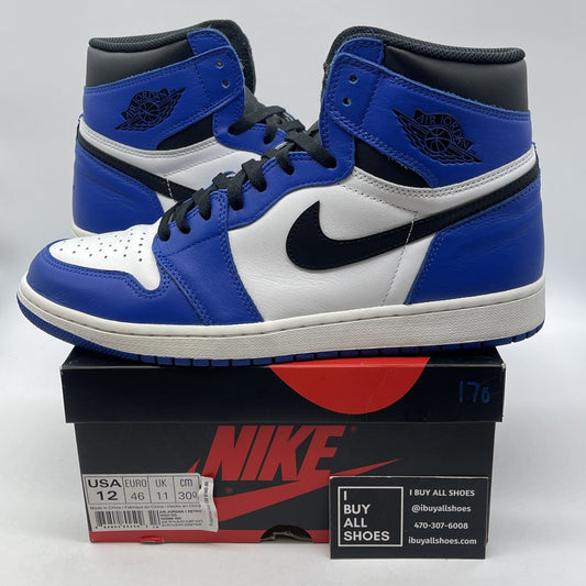 Size 12 - Jordan 1 Retro High OG Game Royal 2018 Blue Black Leather (555088-403)
