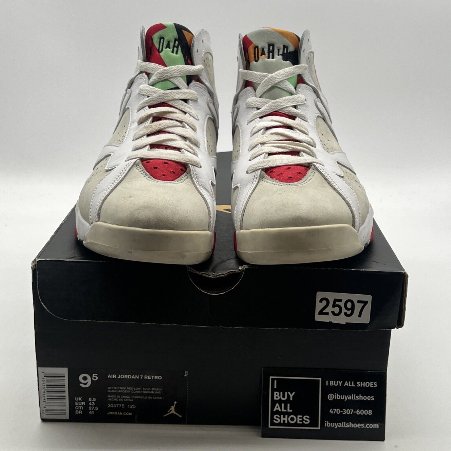 Size 9.5 - Air Jordan 7 Retro 2015 Hare (304775-125)