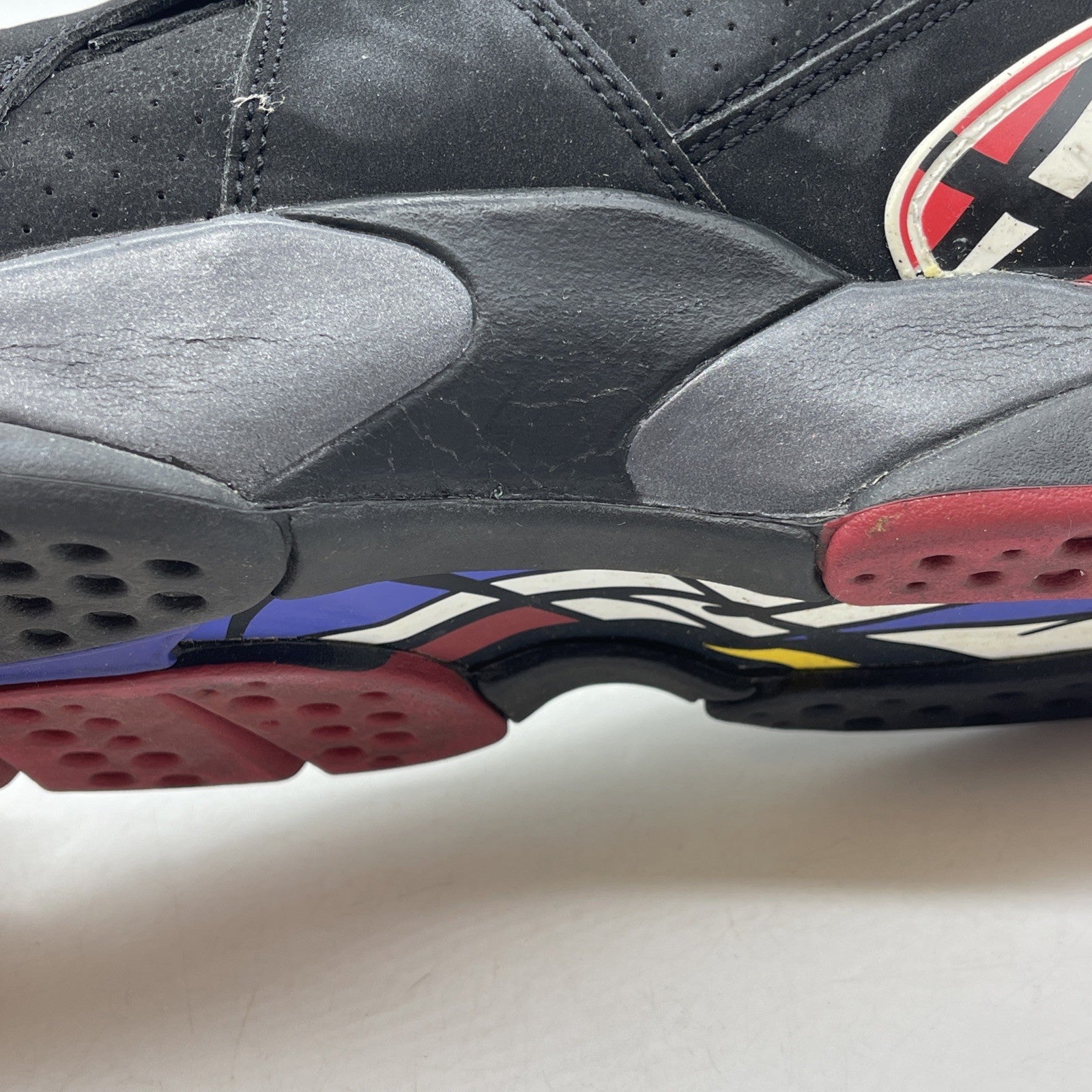 Size 13 - Air Jordan 8 Retro 2007 Playoff Black White Red Suede (305381-061)