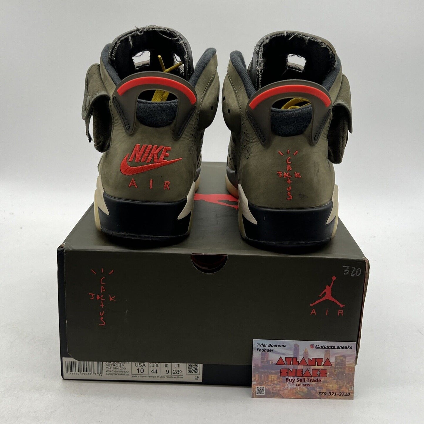 Size 10 - Jordan 6 Retro x Travis Scott Mid Olive (CN1084-200)